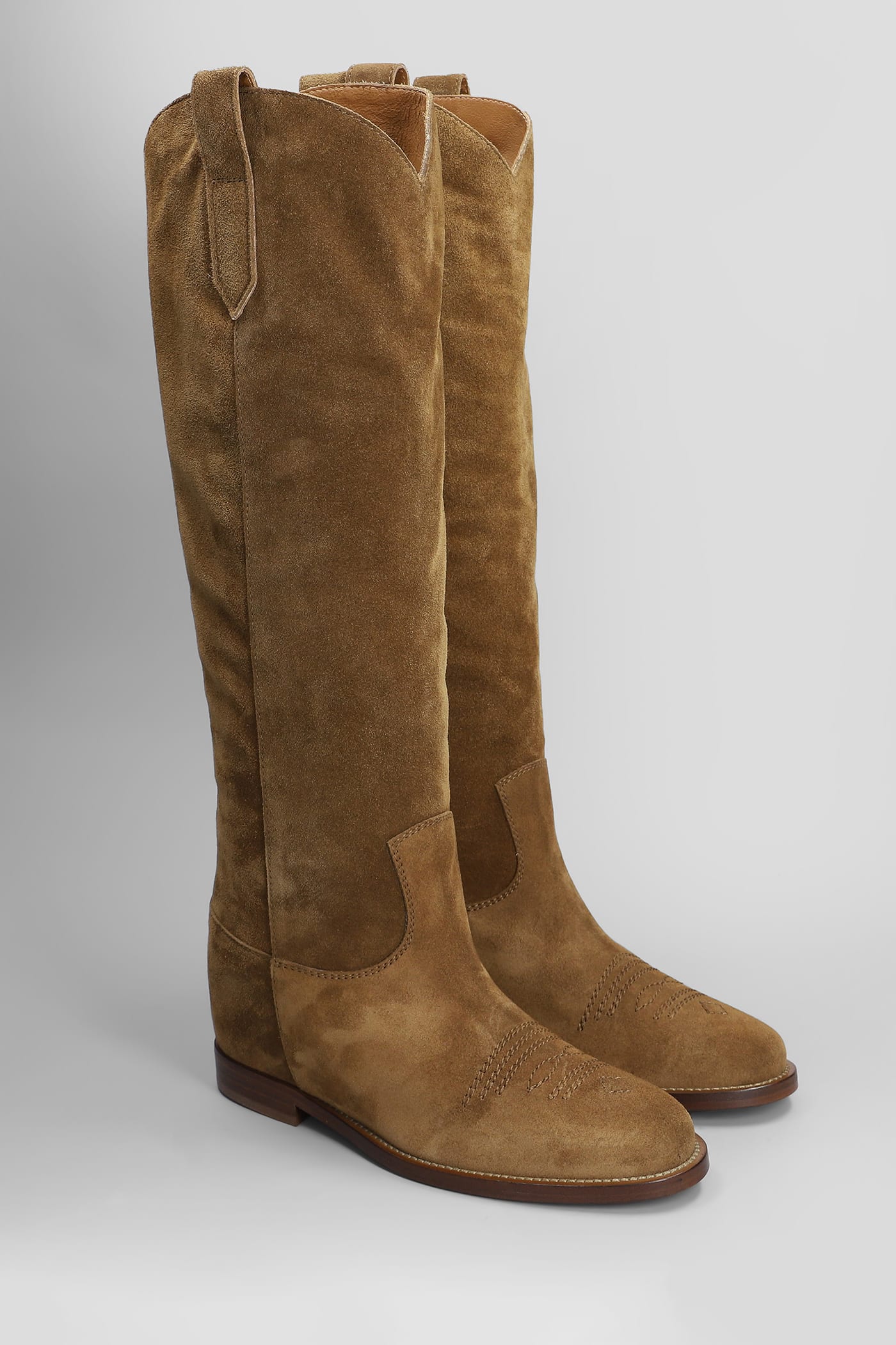 Shop Via Roma 15 In Leather Color Suede
