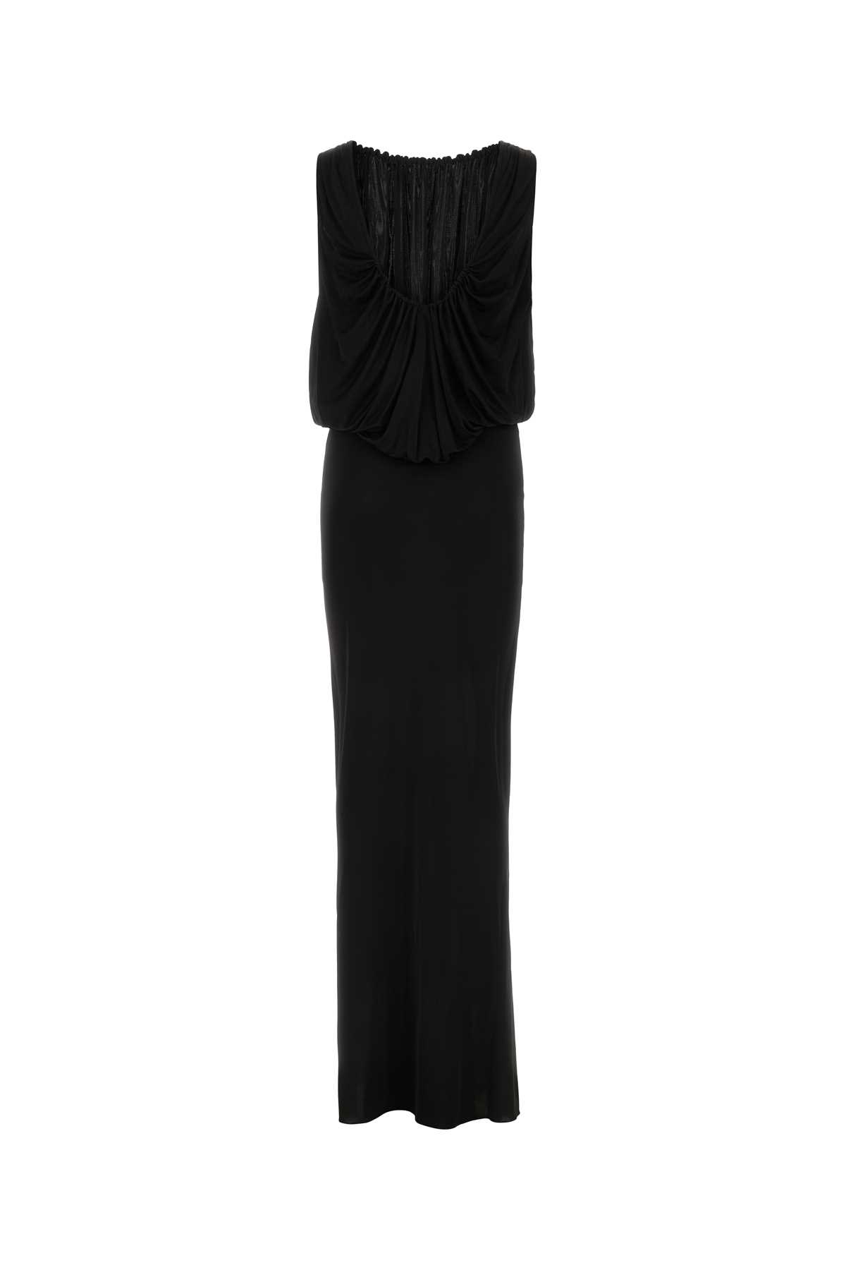 Saint Laurent Black Jersey Long Dress