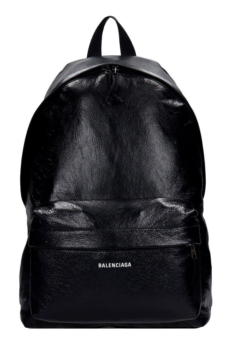 Balenciaga Explorer Backpack In Black Leather