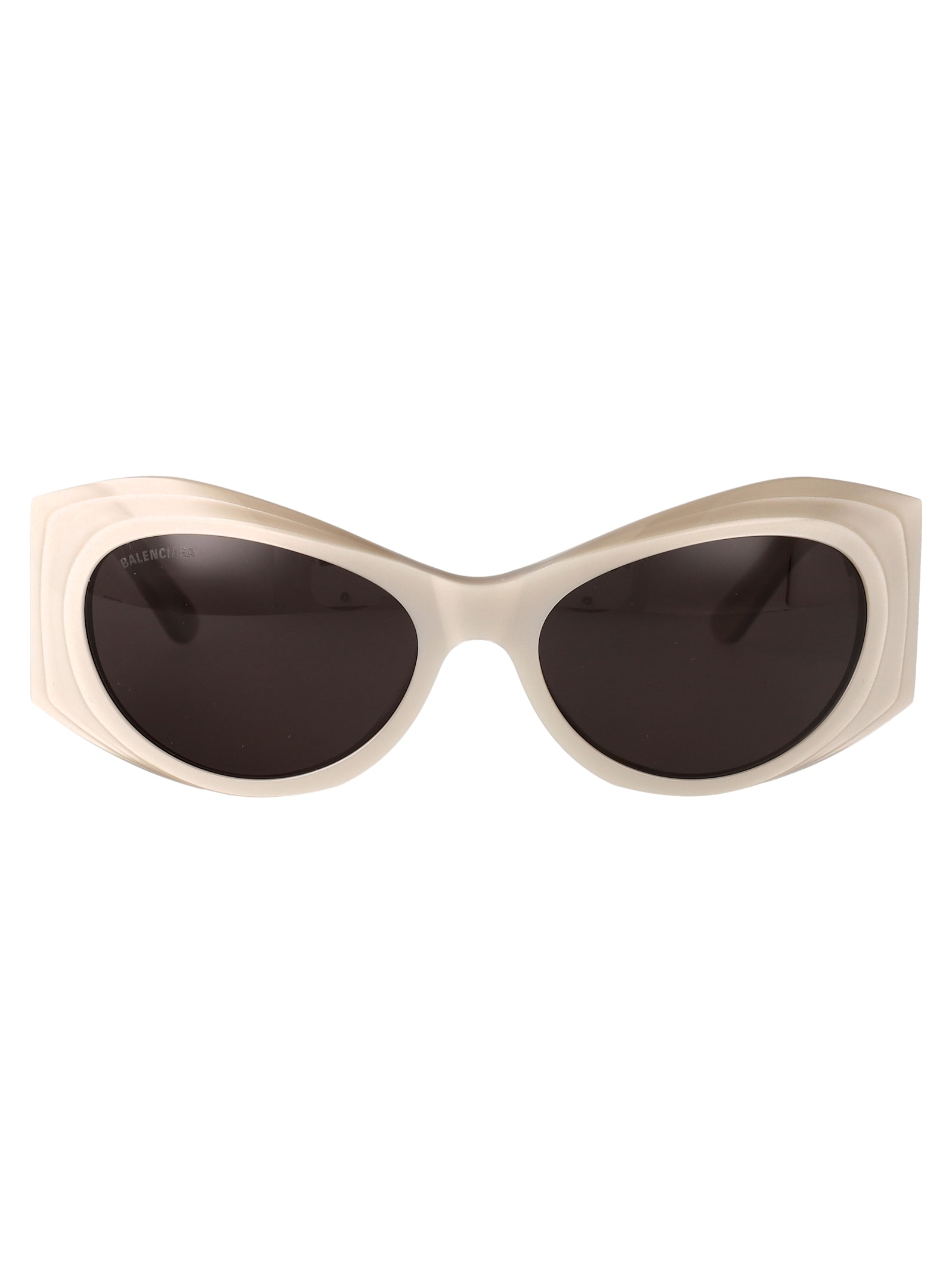 Balenciaga Black Acetate Sunglasses In Grey-grey-grey