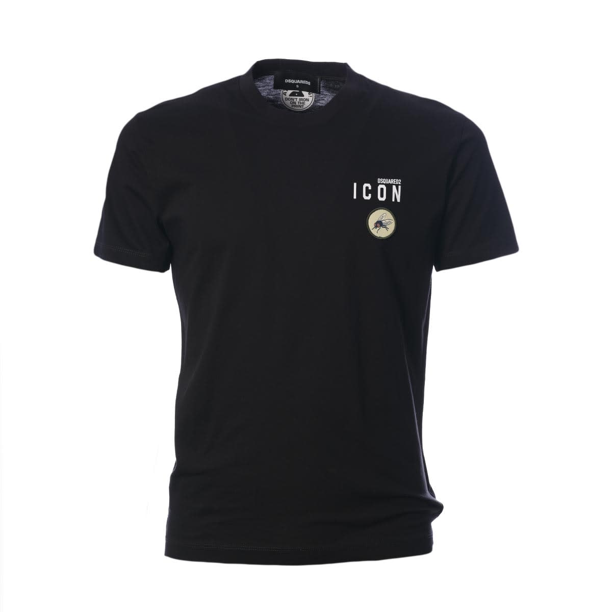Dsquared2 Multi-patched Regular T-shirt In Black