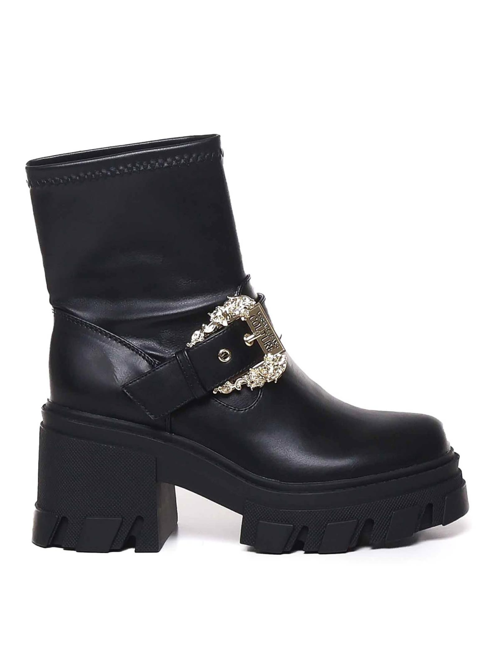 Versace Jeans Couture Womens Ankle Boots In Black