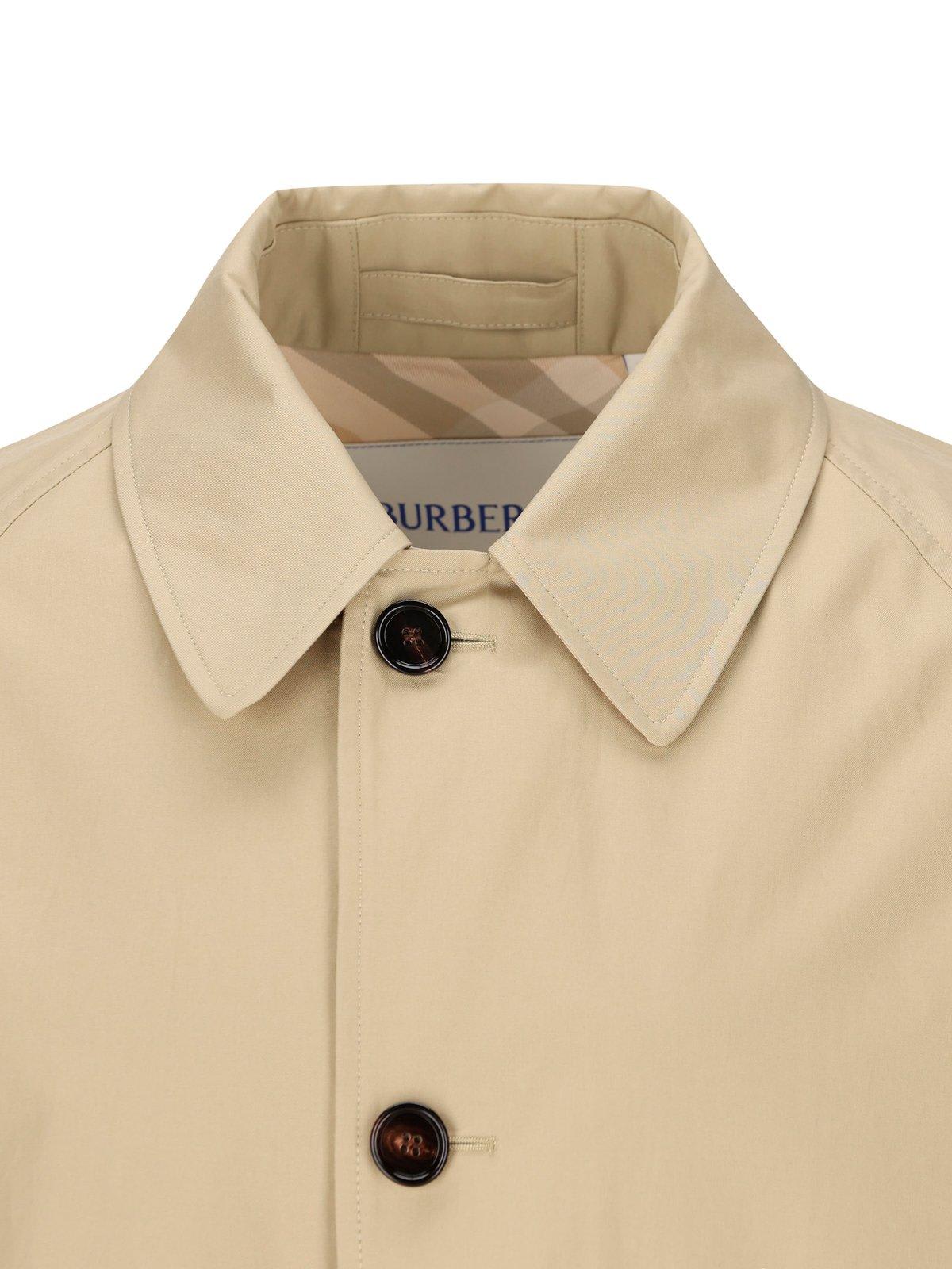 Shop Burberry Classic Single Breasted Raincoat In Hunter