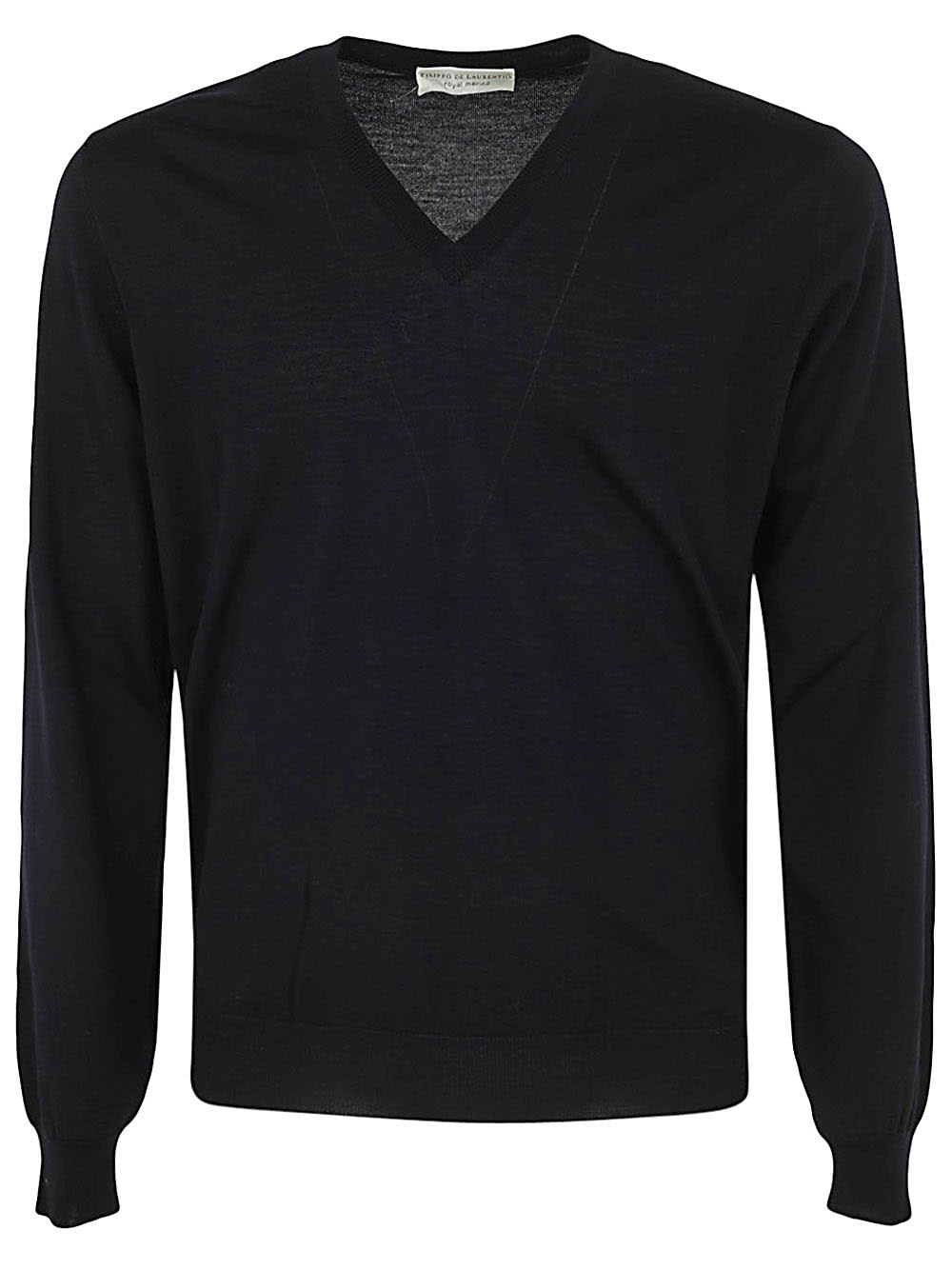 Shop Filippo De Laurentiis Royal Merino Long Sleeves V Neck Sweater In Steel