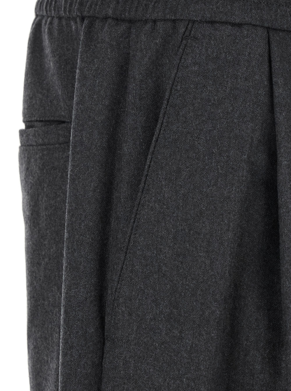 Juunj Grey Wool Pleated Trousers In Gray