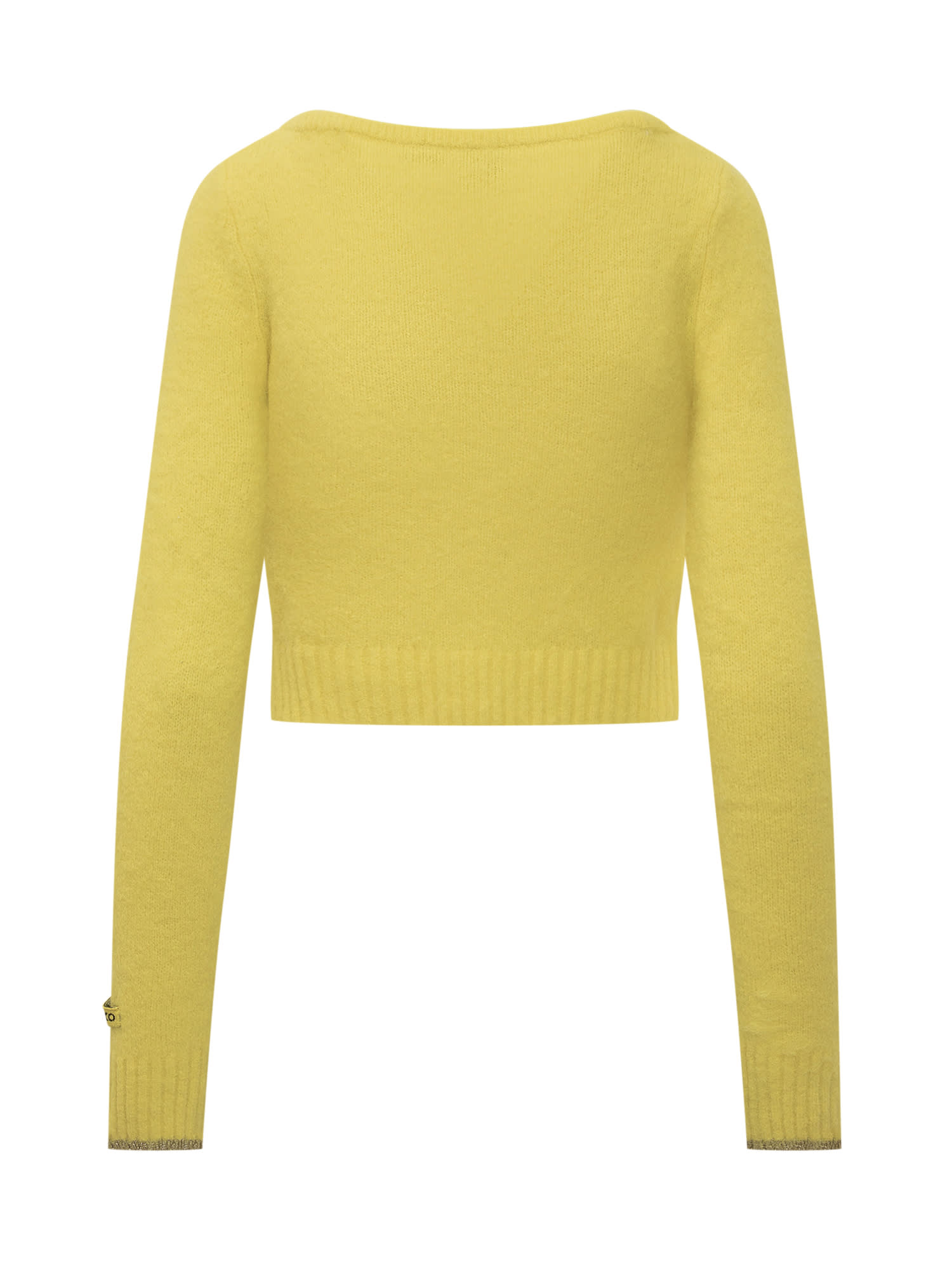 Shop Pinko Colorpoint Cardigan In Giallo-luce Di Ribalta