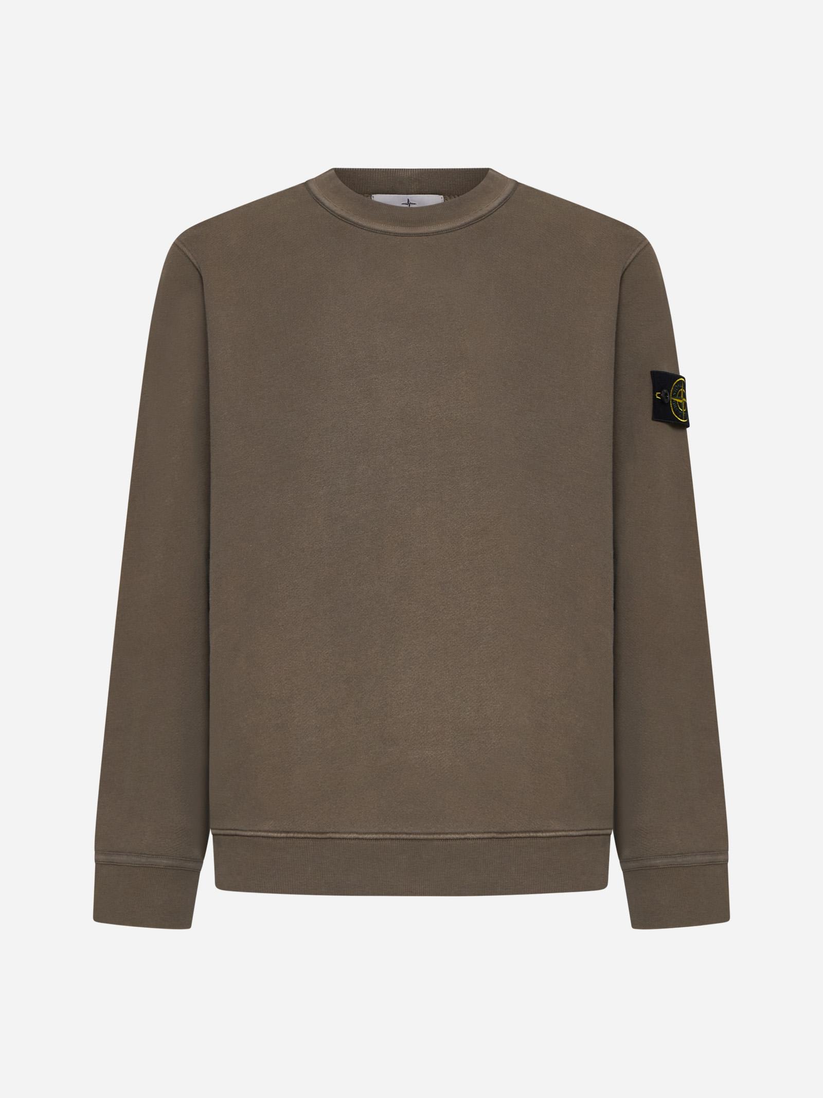 Shop Stone Island Cotton Sweatshirt