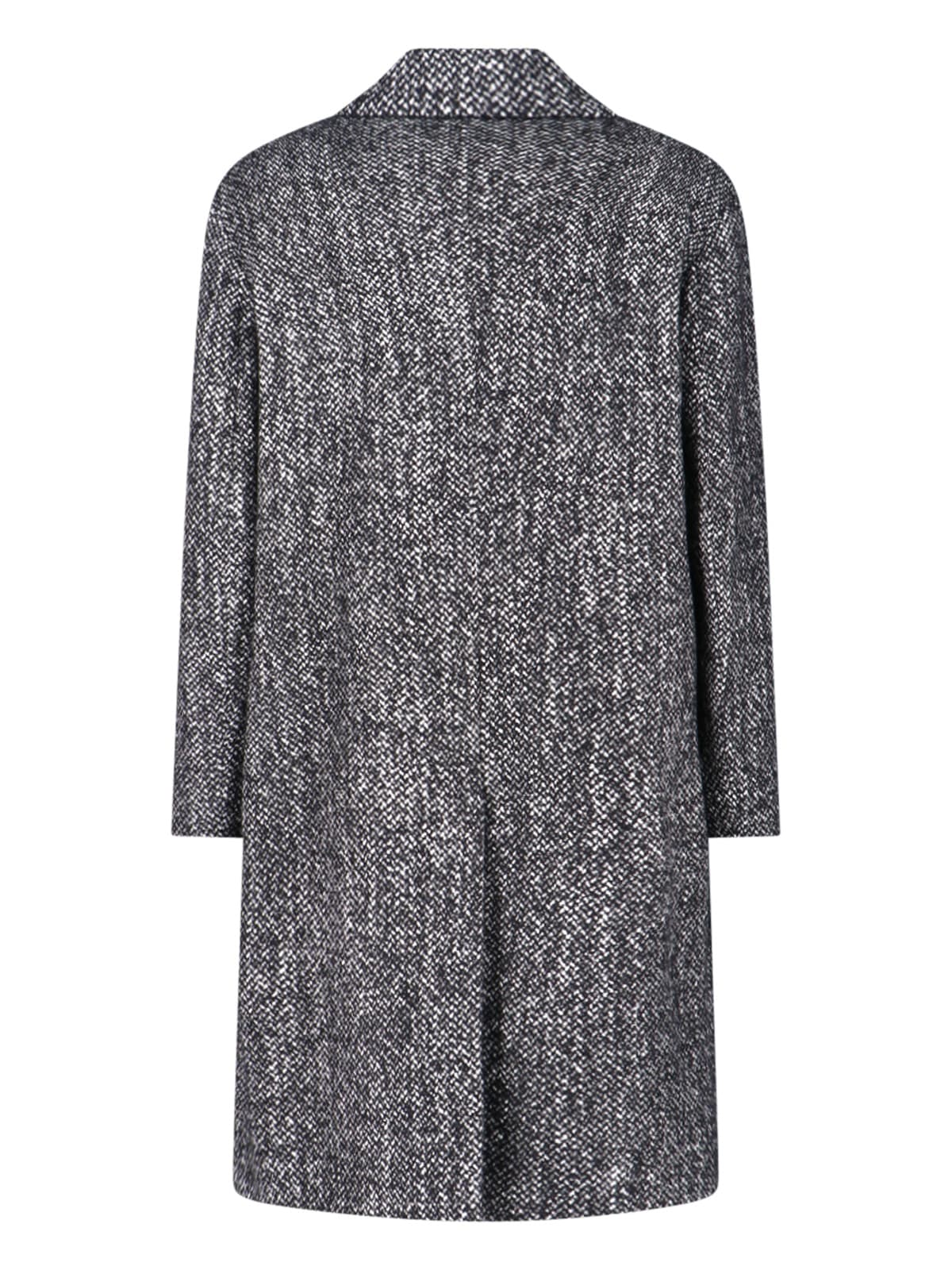 Lardini Single-breasted Wool Coat In Gray
