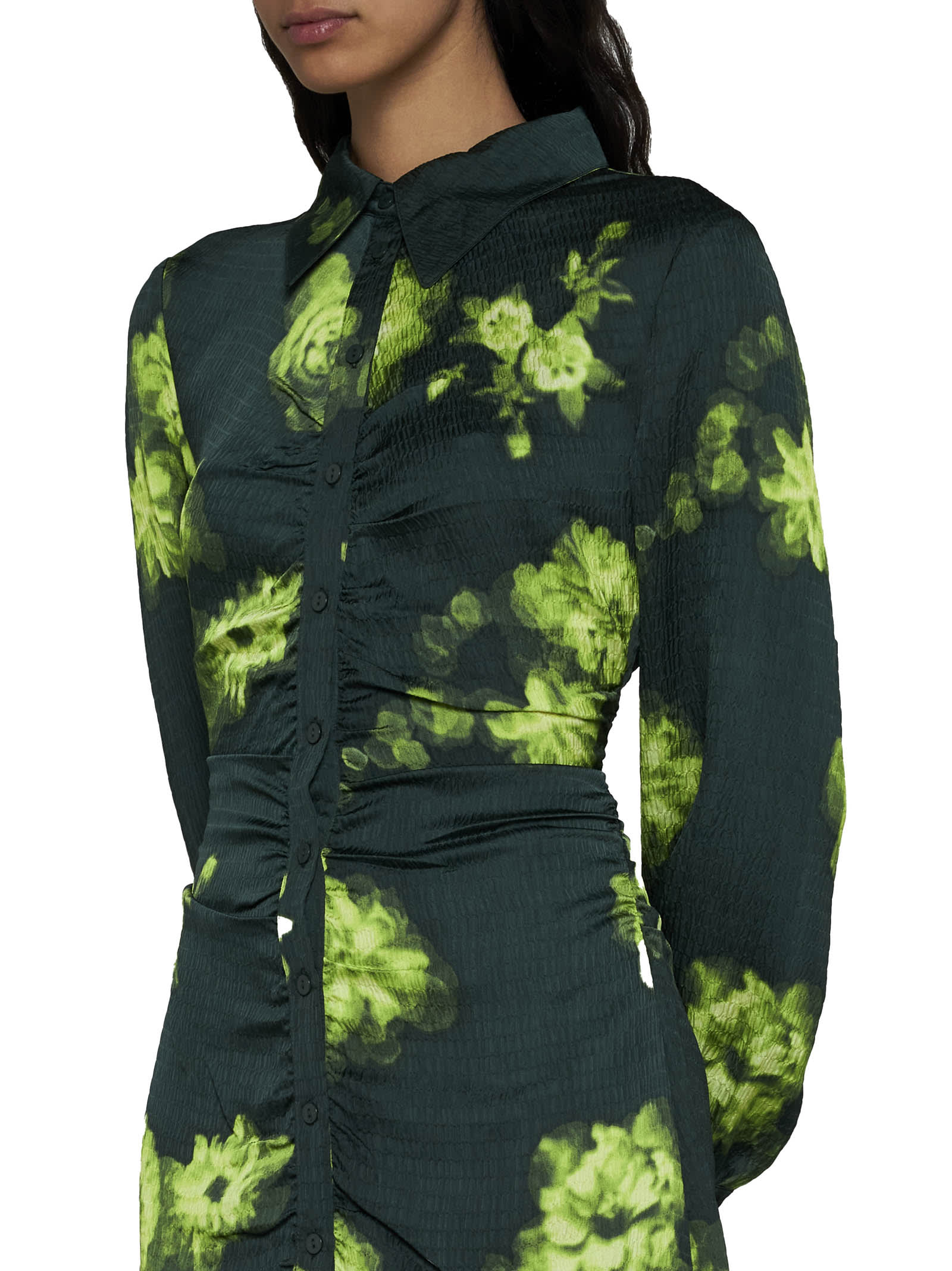 Shop Baum Und Pferdgarten Dress In Green Margot Flower
