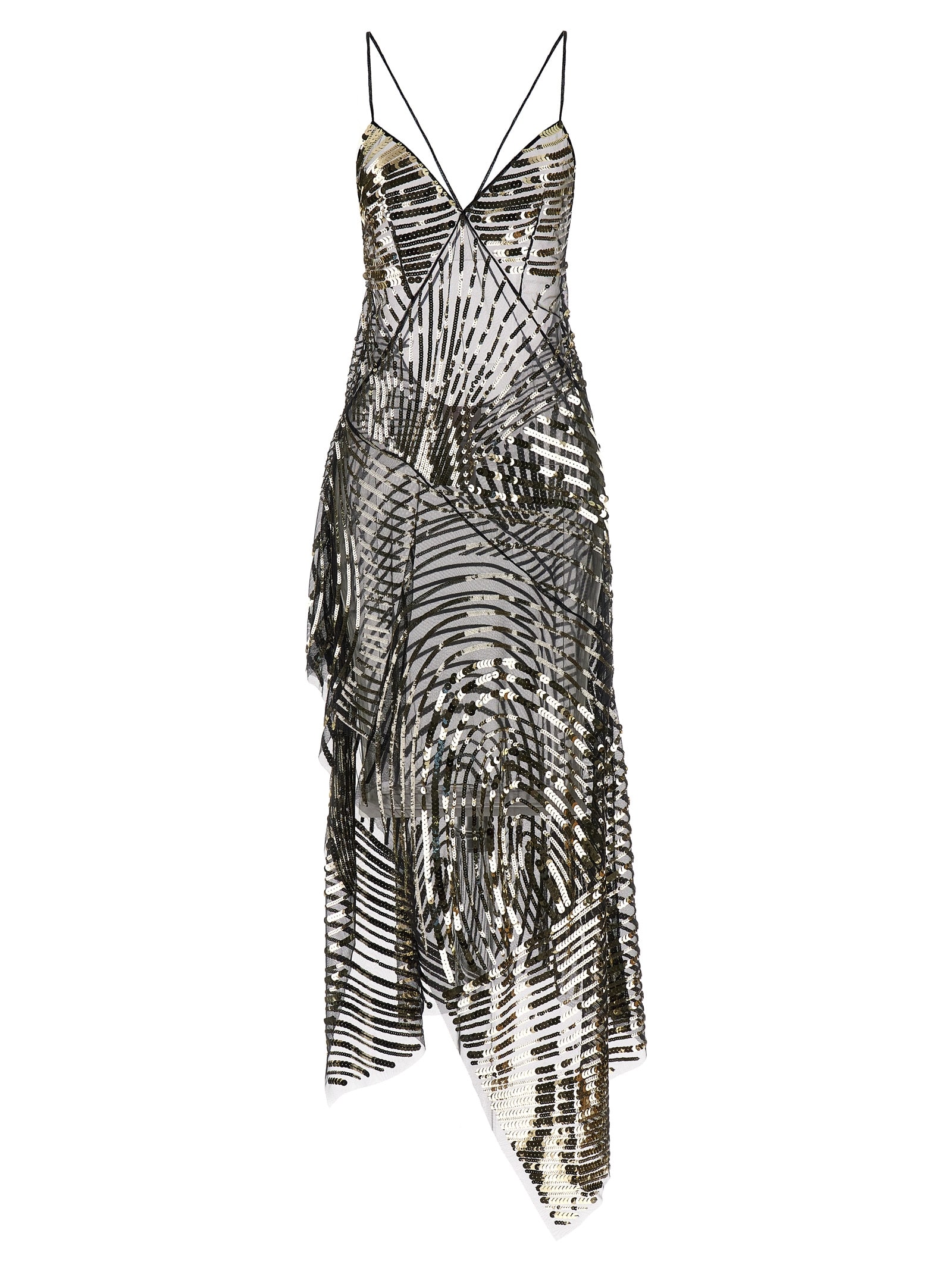 Pucci Semi-transparent Long Dress In Black