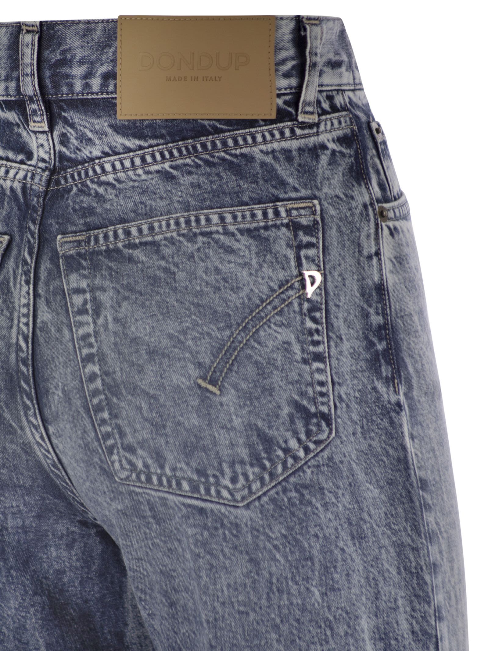 Dondup Amber - Wide-leg Jeans In Medium Denim