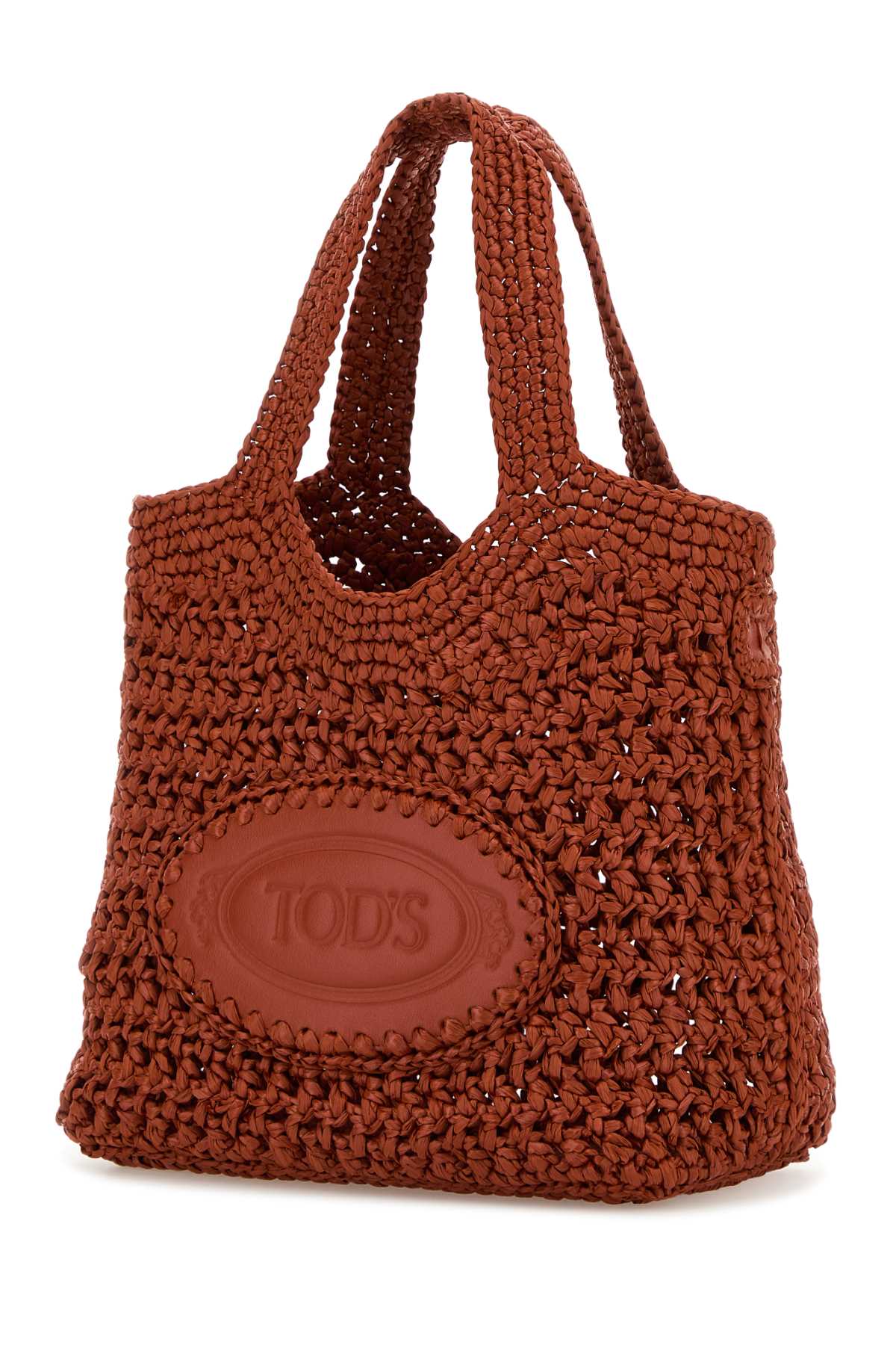 Tod's Brick Raffia Small Handbag