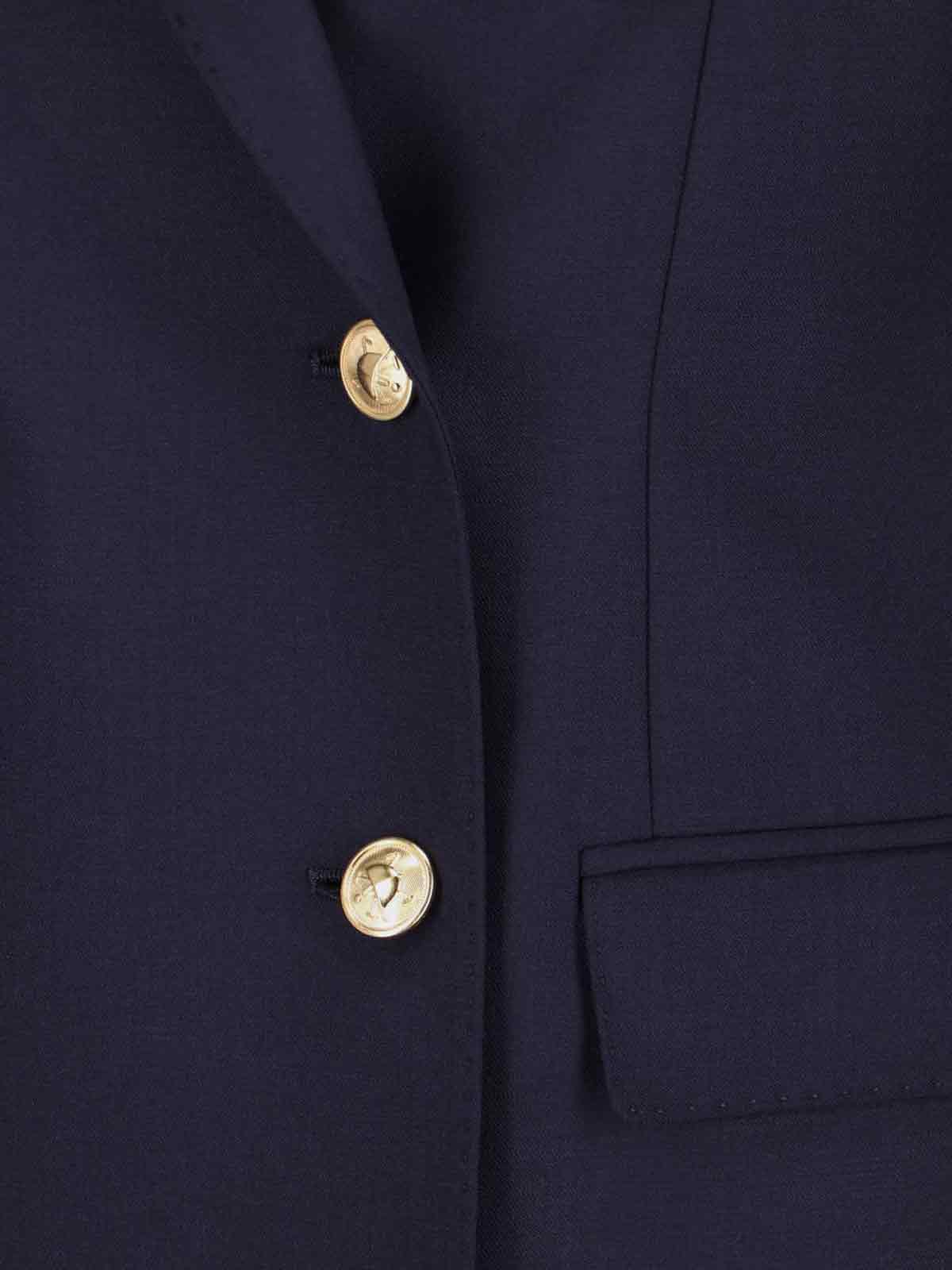 Polo Ralph Lauren Double-breasted Wool Blazer In Blue