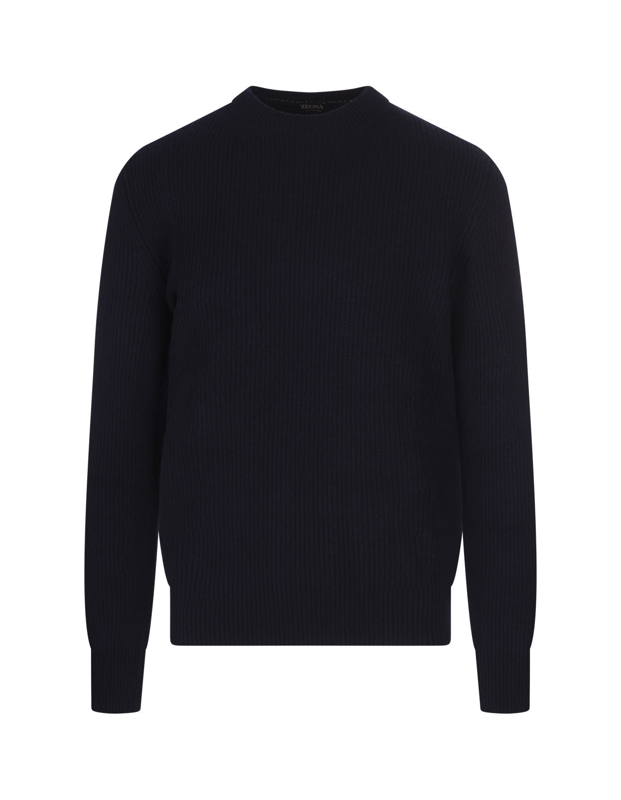 Shop Zegna Blue Oasi Cashmere Crew Neck Sweater