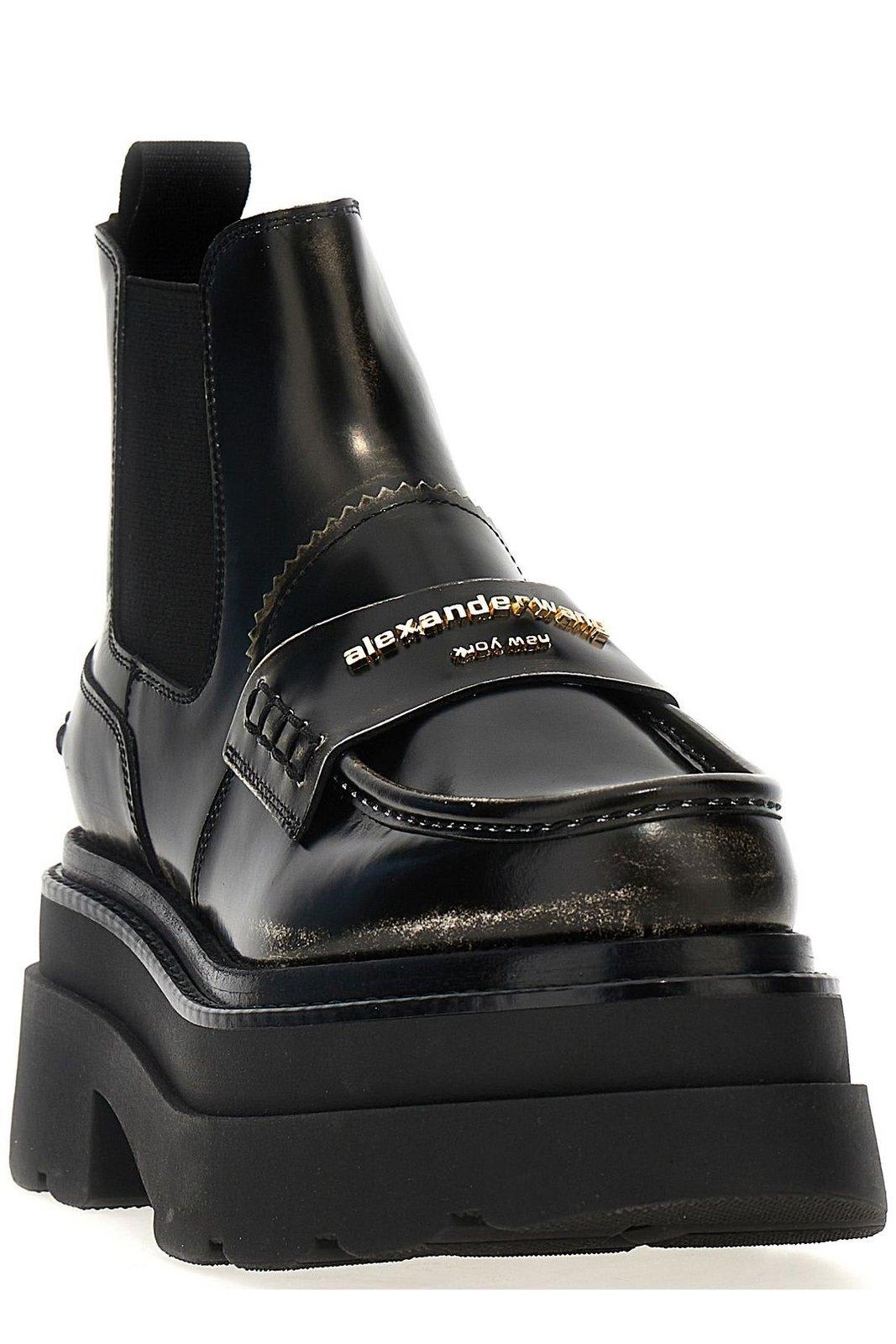 Shop Alexander Wang Carter Ankle Platform Ankle Boots In Black