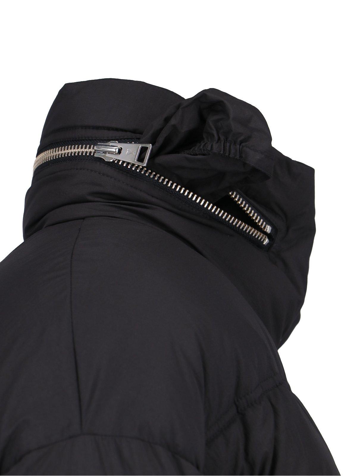 Shop Ami Alexandre Mattiussi Paris De Coeur Zipped Down Jacket In Black