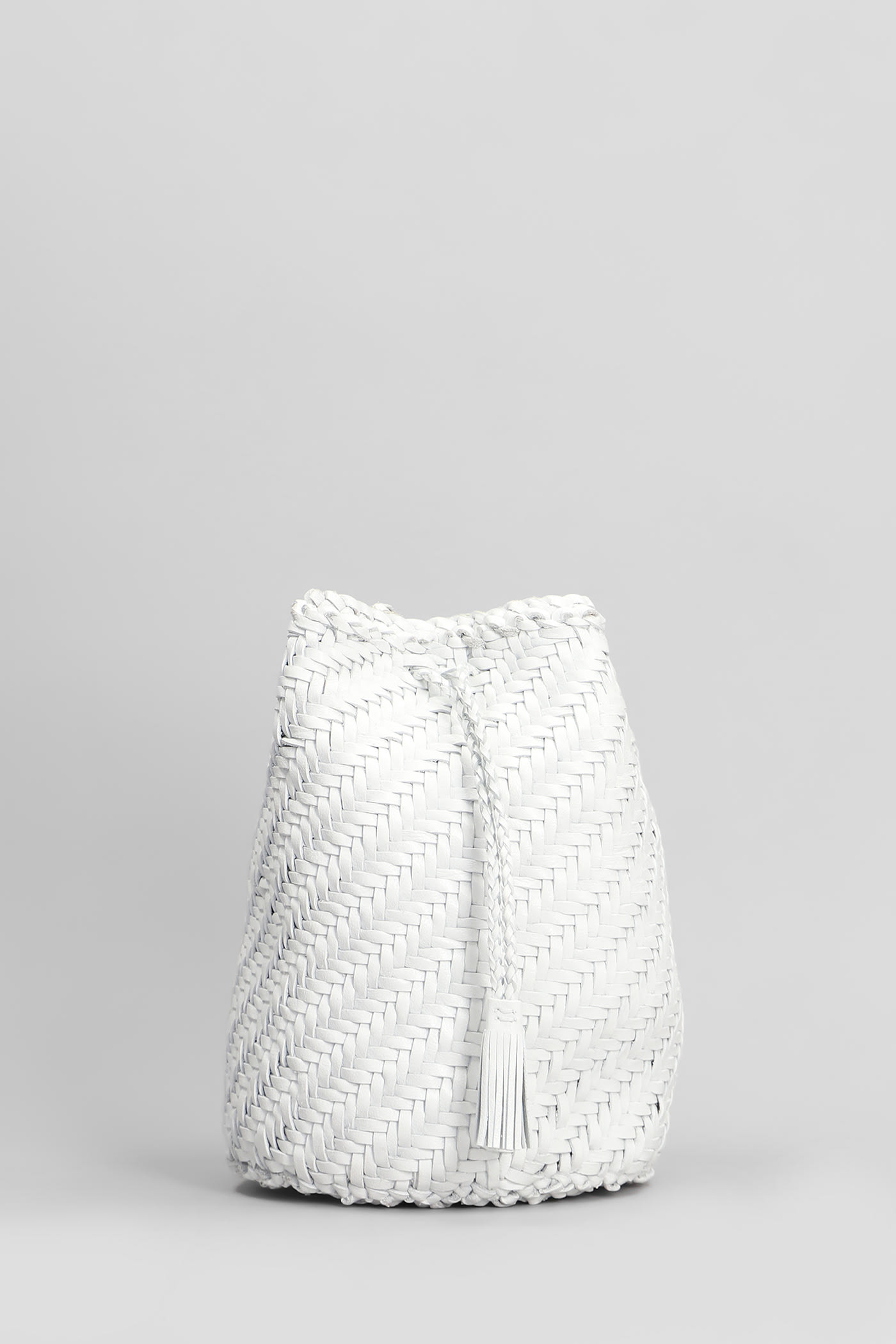 Dragon Diffusion Pompom Double Jump Shoulder Bag In White