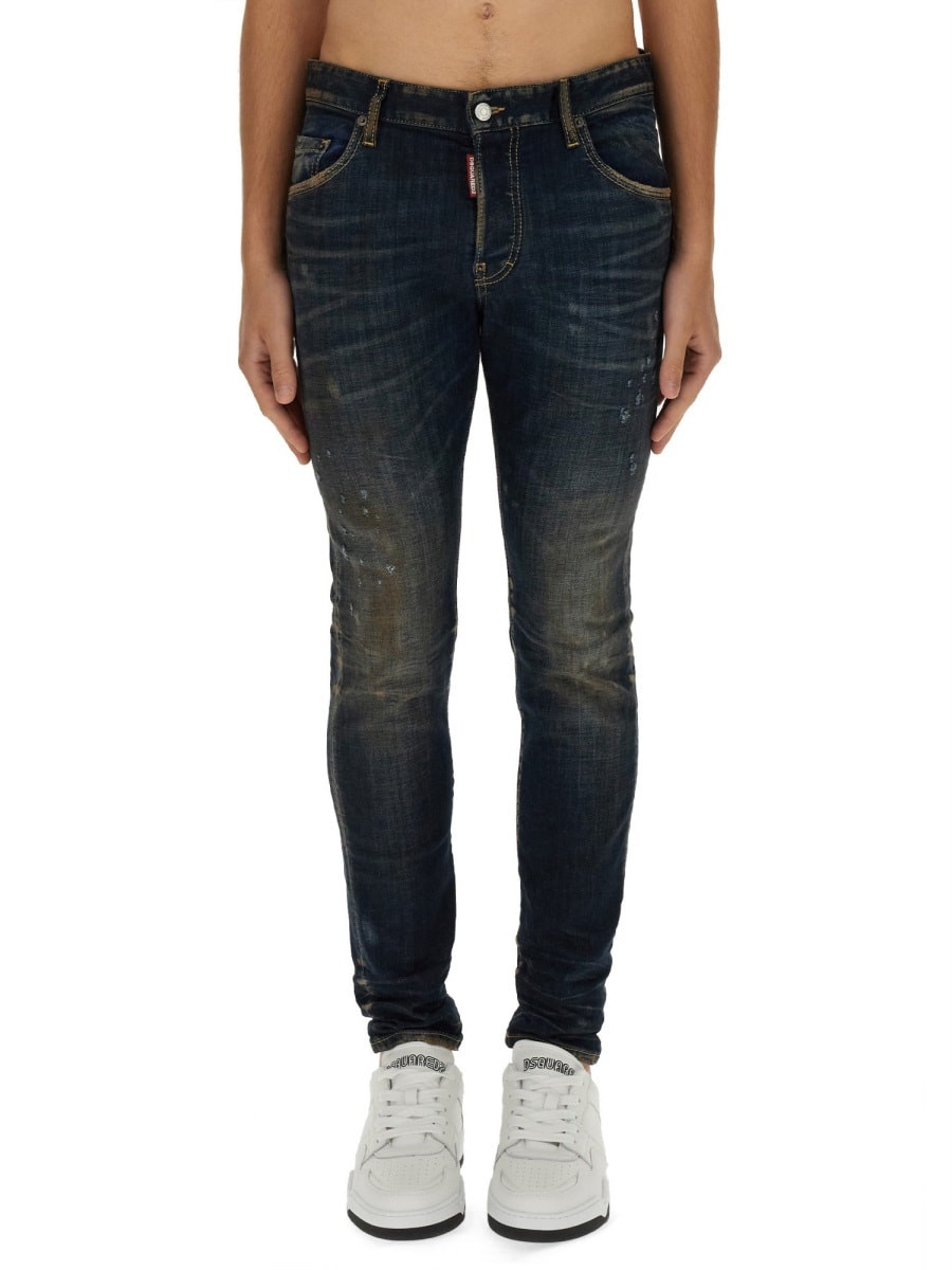 Shop Dsquared2 Skater Jeans In Blue