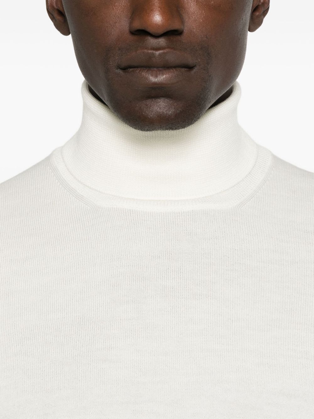 Tagliatore Roll-neck Virgin-wool Sweater In White