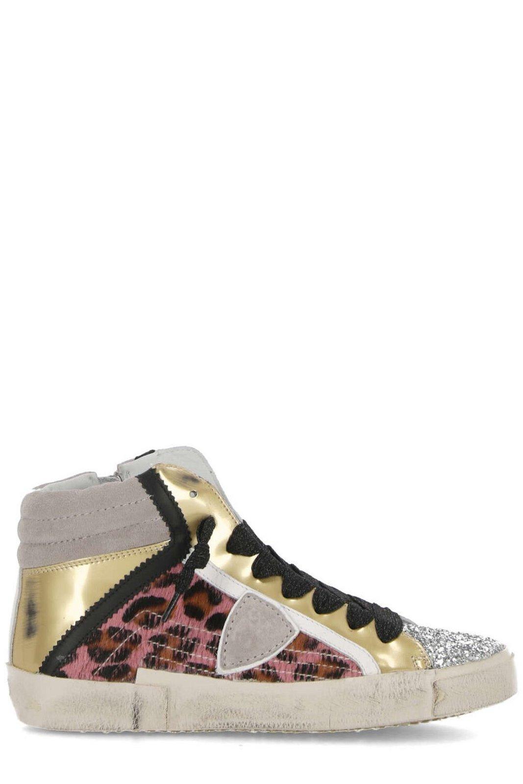 Prsx Glittered High-top Sneakers