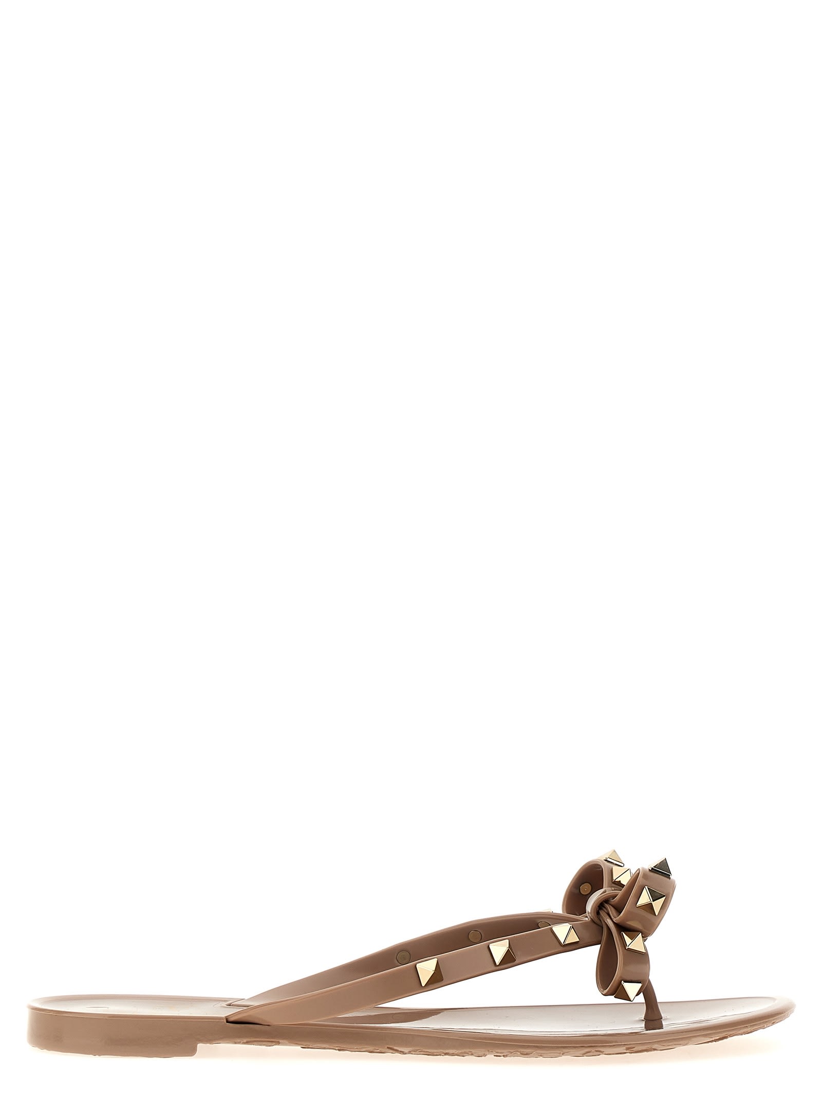 Shop Valentino Garavani Rockstud Thong Sandals In Pink