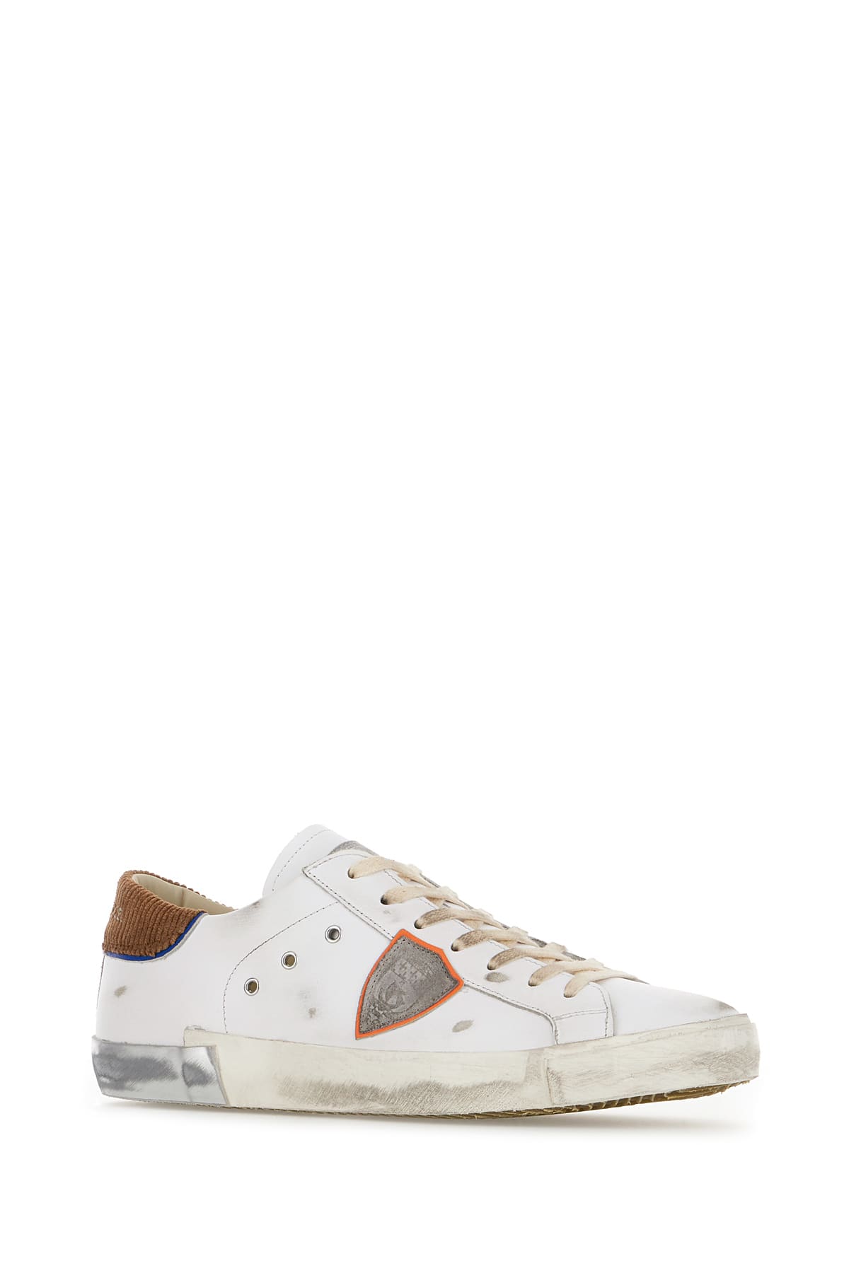 Shop Philippe Model White Leather Prsx Low Sneakers In Vew1