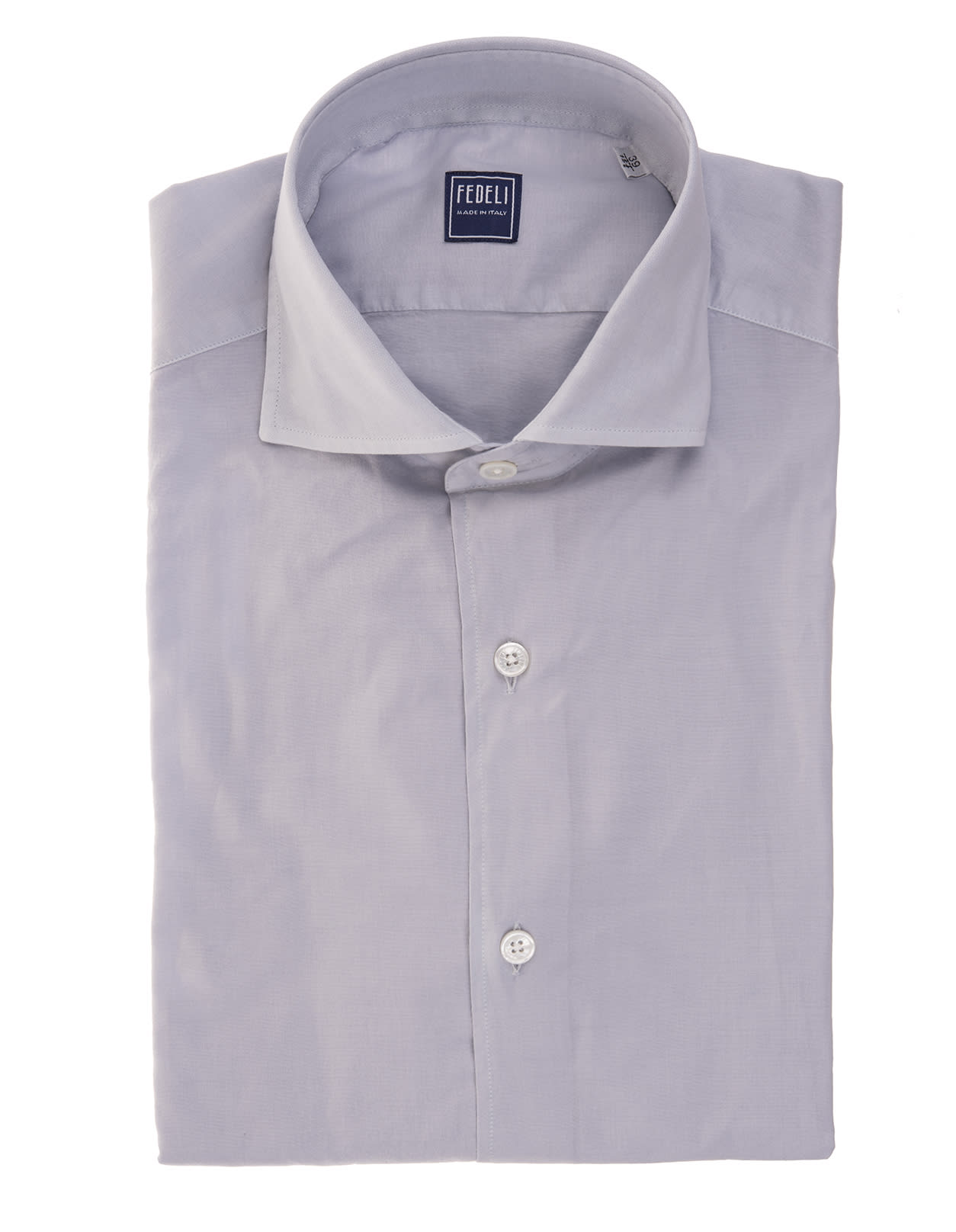 Fedeli Man Light Grey Lightweight Cotton Shirt