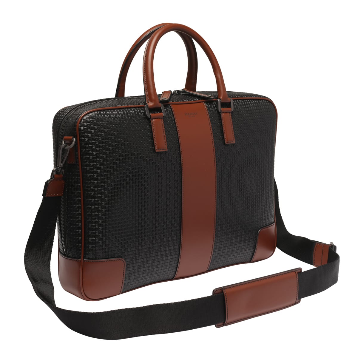 Shop Serapian Business Slim Bag In Stepan 72 In Black
