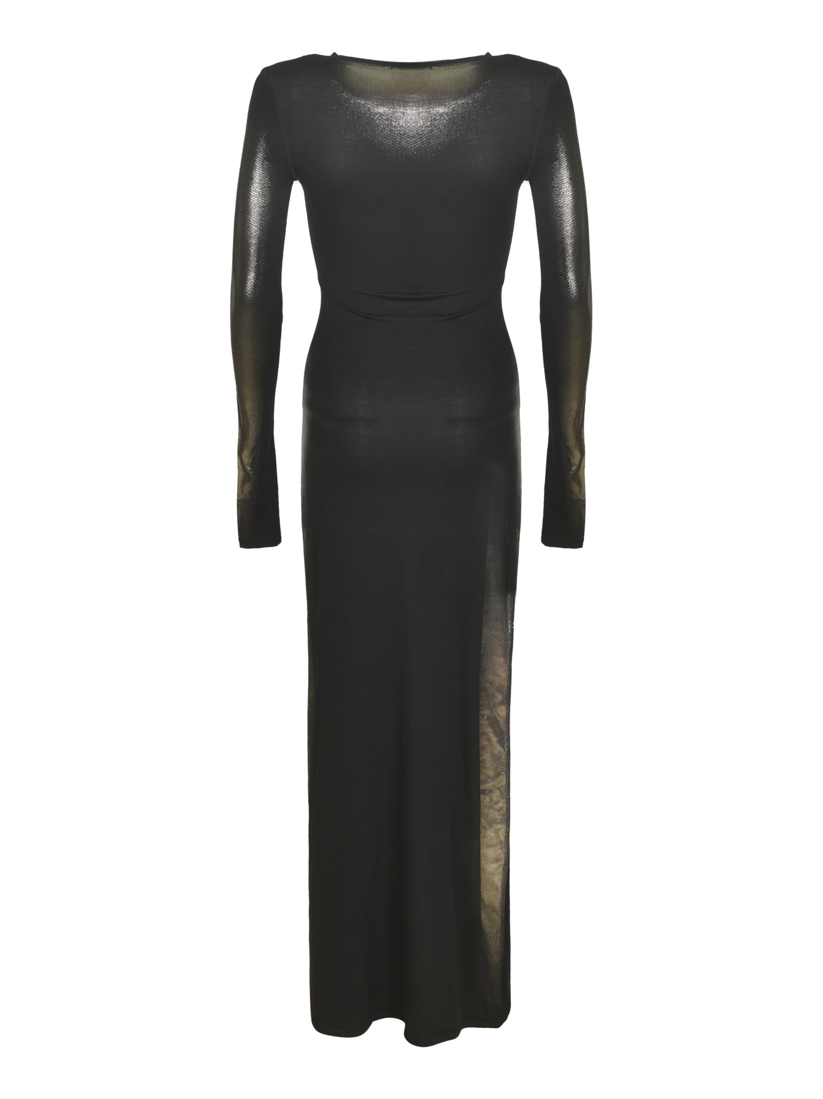 Shop Diesel D-anessa Metallic Effect Maxi Dress In 9xx