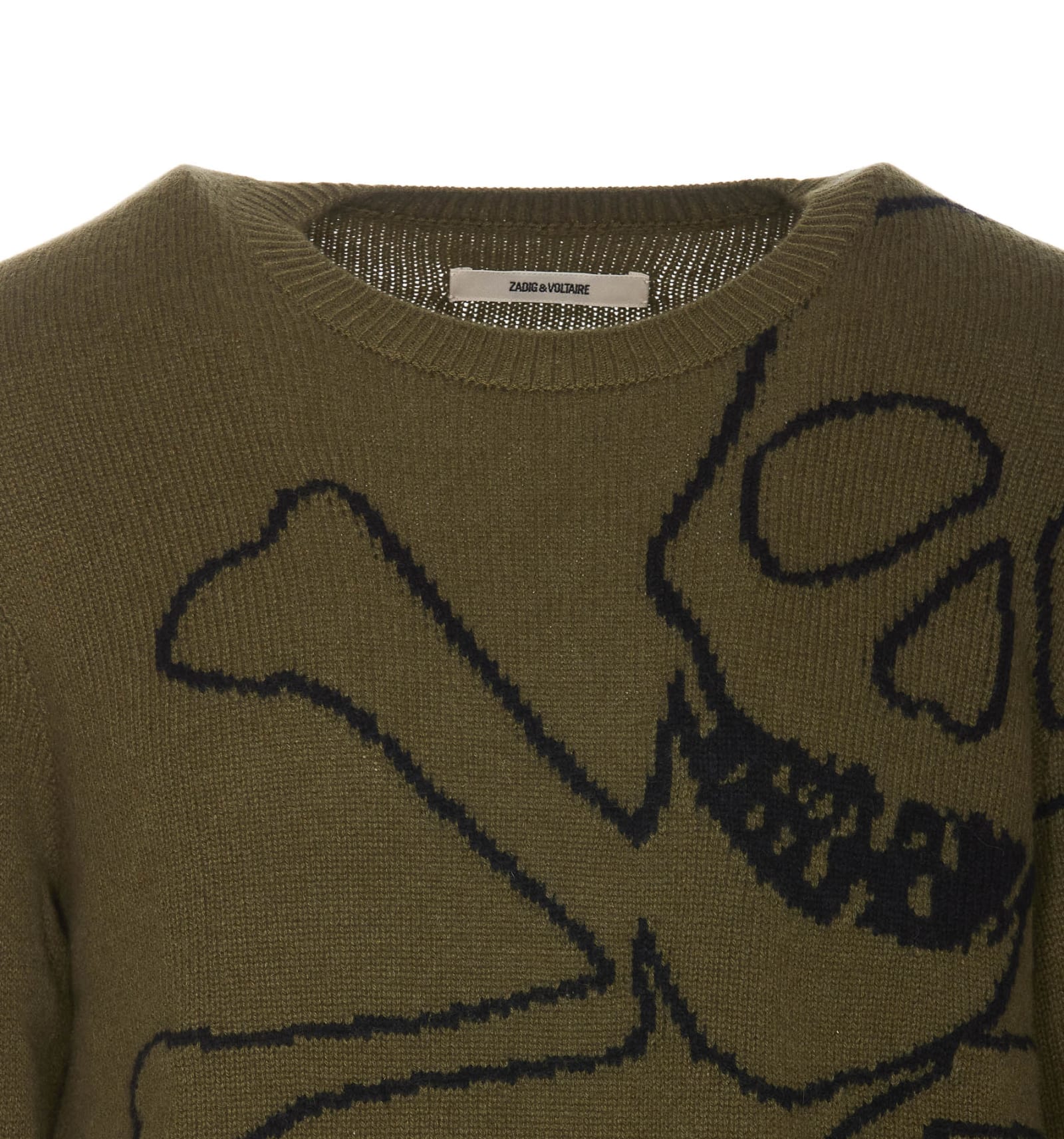 ZADIG & VOLTAIRE KENNEDY SKULL OUTLINE SWEATER