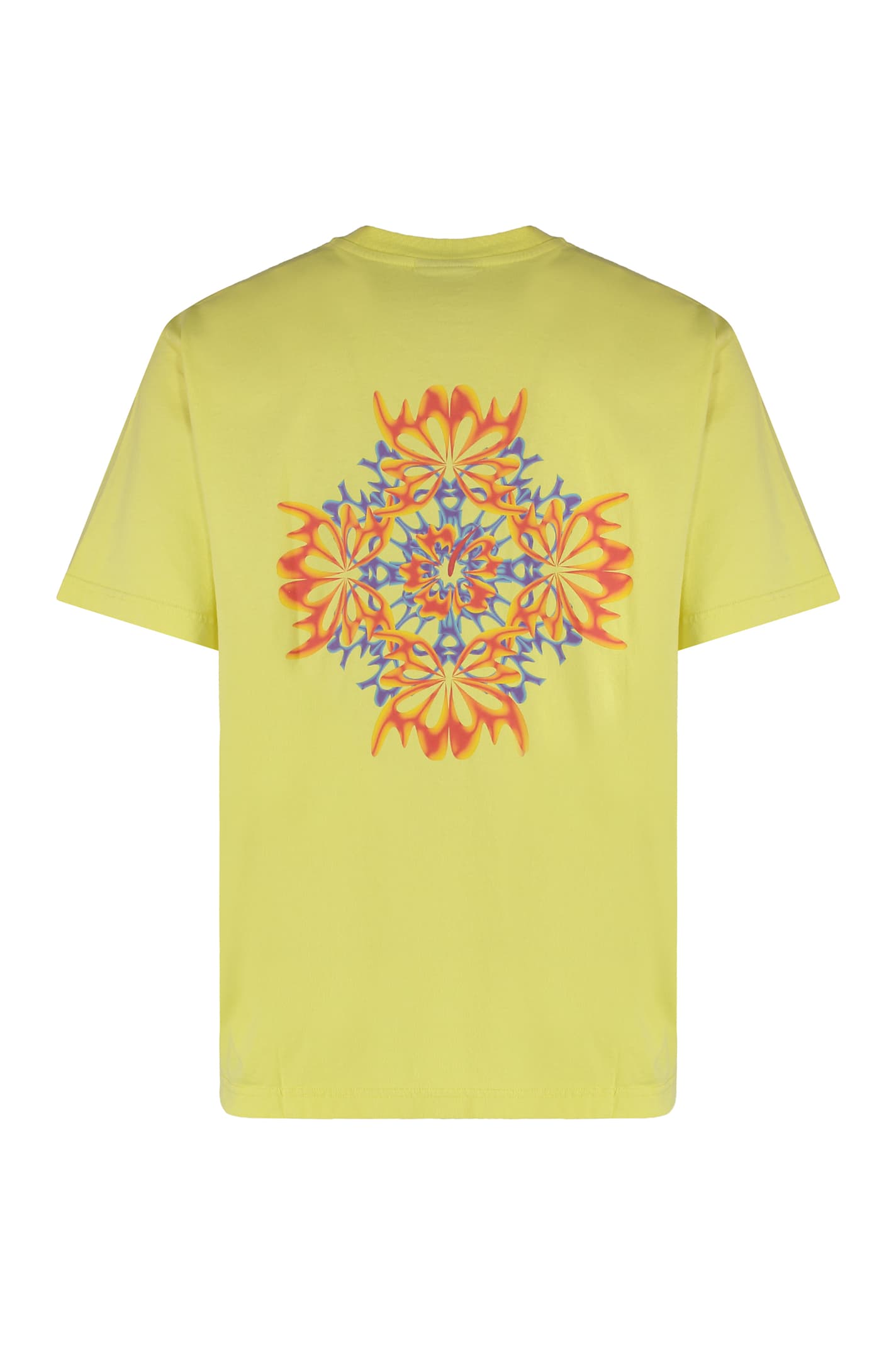 Bluemarble Yellow T-shirt With Maxi Print In Yellow