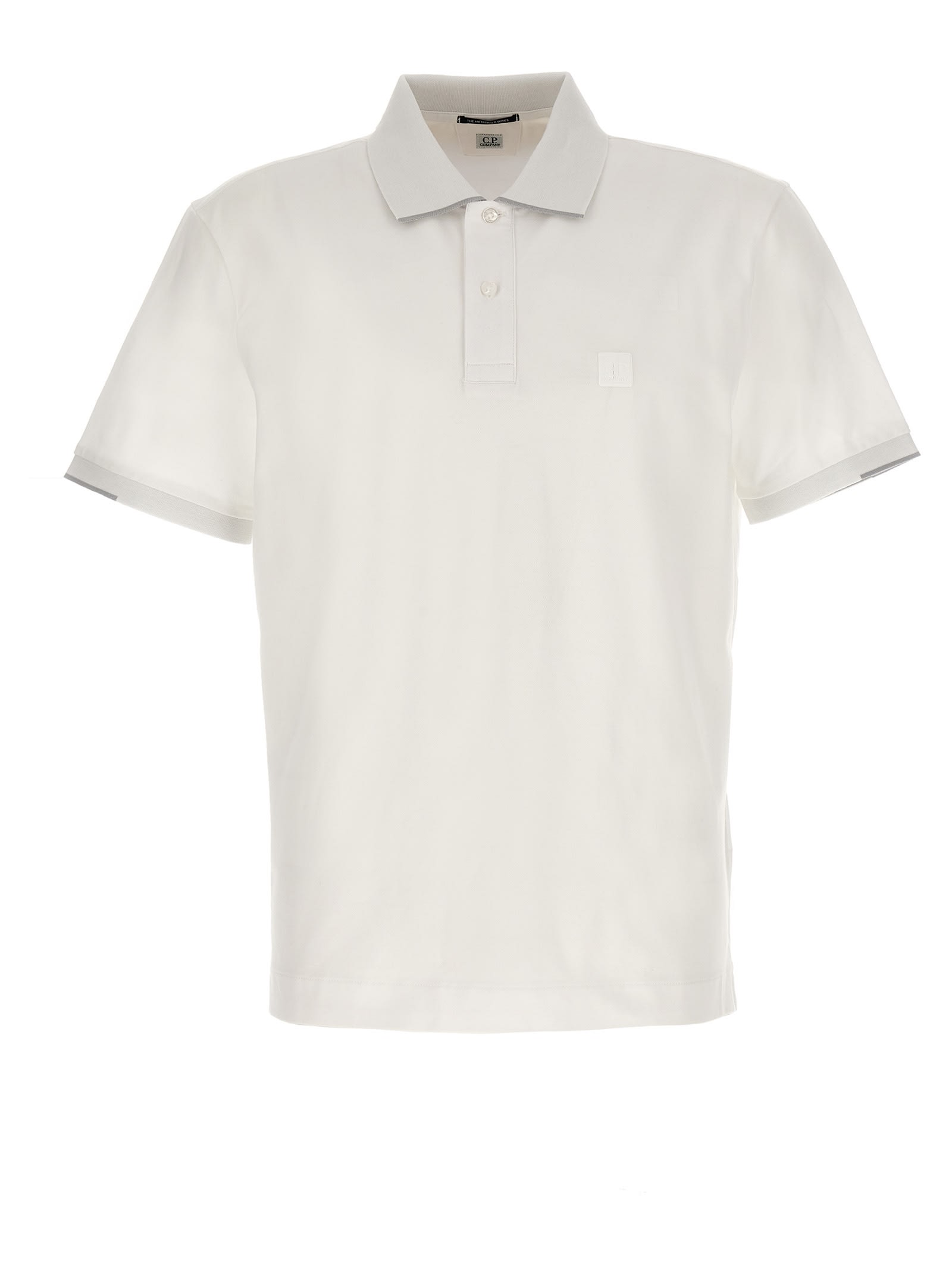 Shop C.p. Company The Metropolis Series Polo Shirt In White