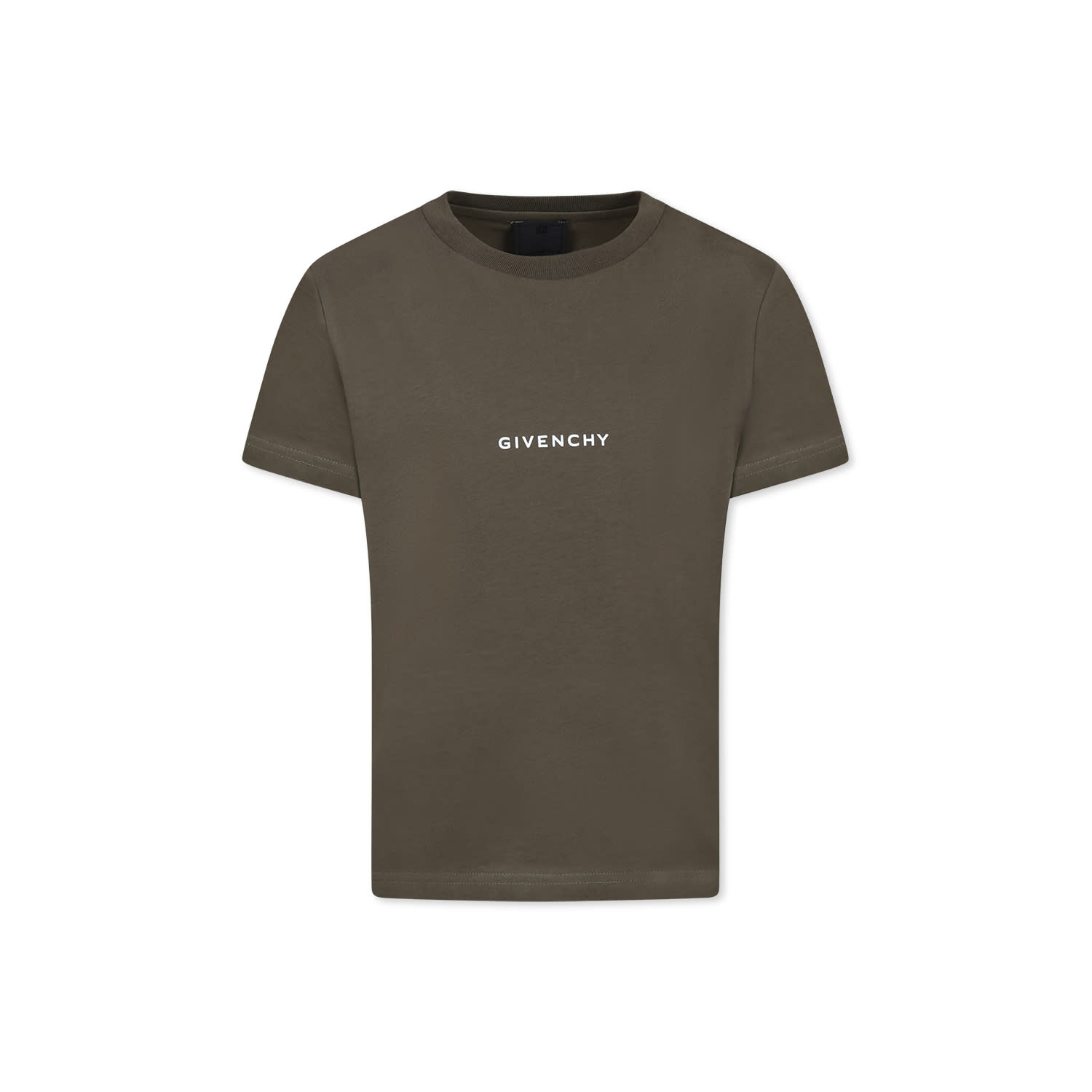 Givenchy Green T-shirt For Boy With Logo In Green
