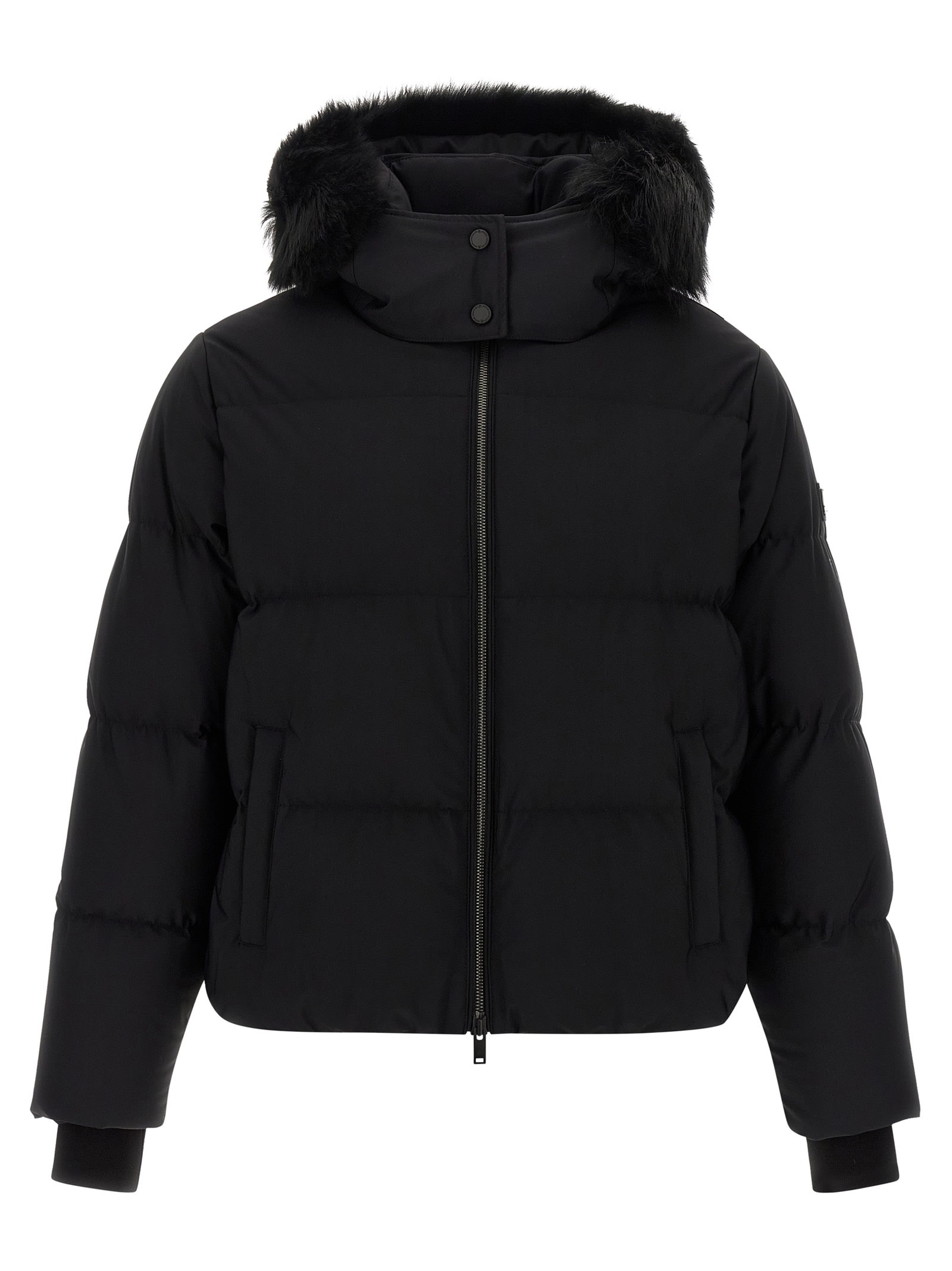 Moose Knuckles Misti Puffer Down Jacket In Black