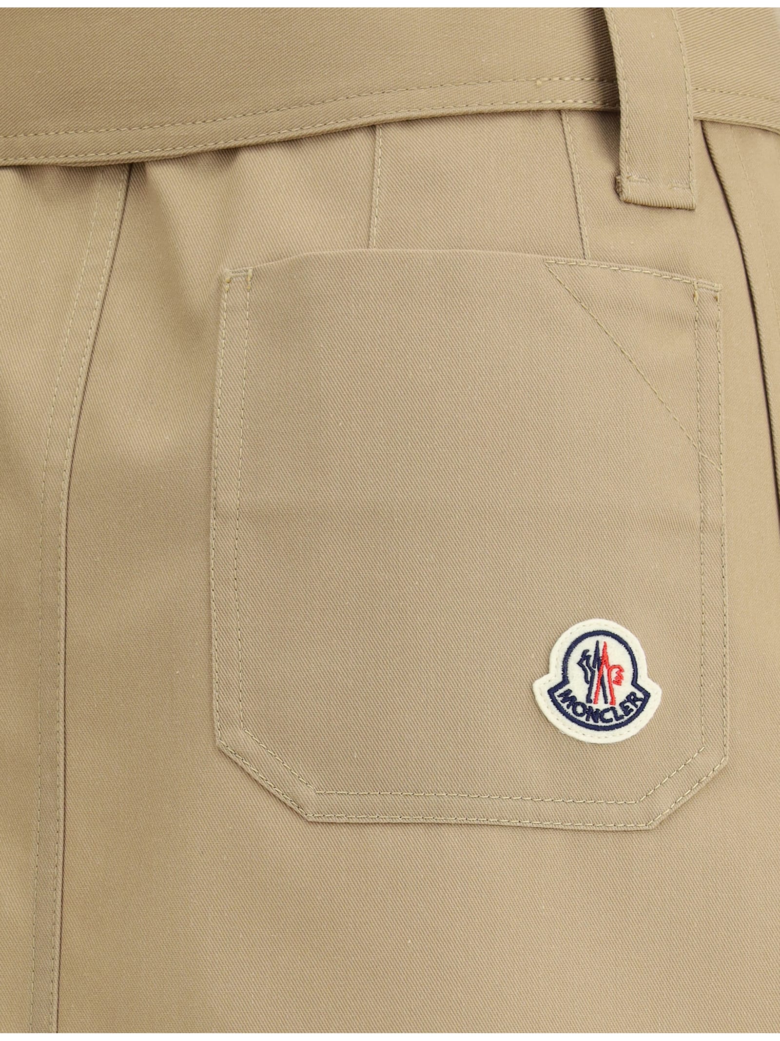 Shop Moncler Cotton Gabardine Miniskirt