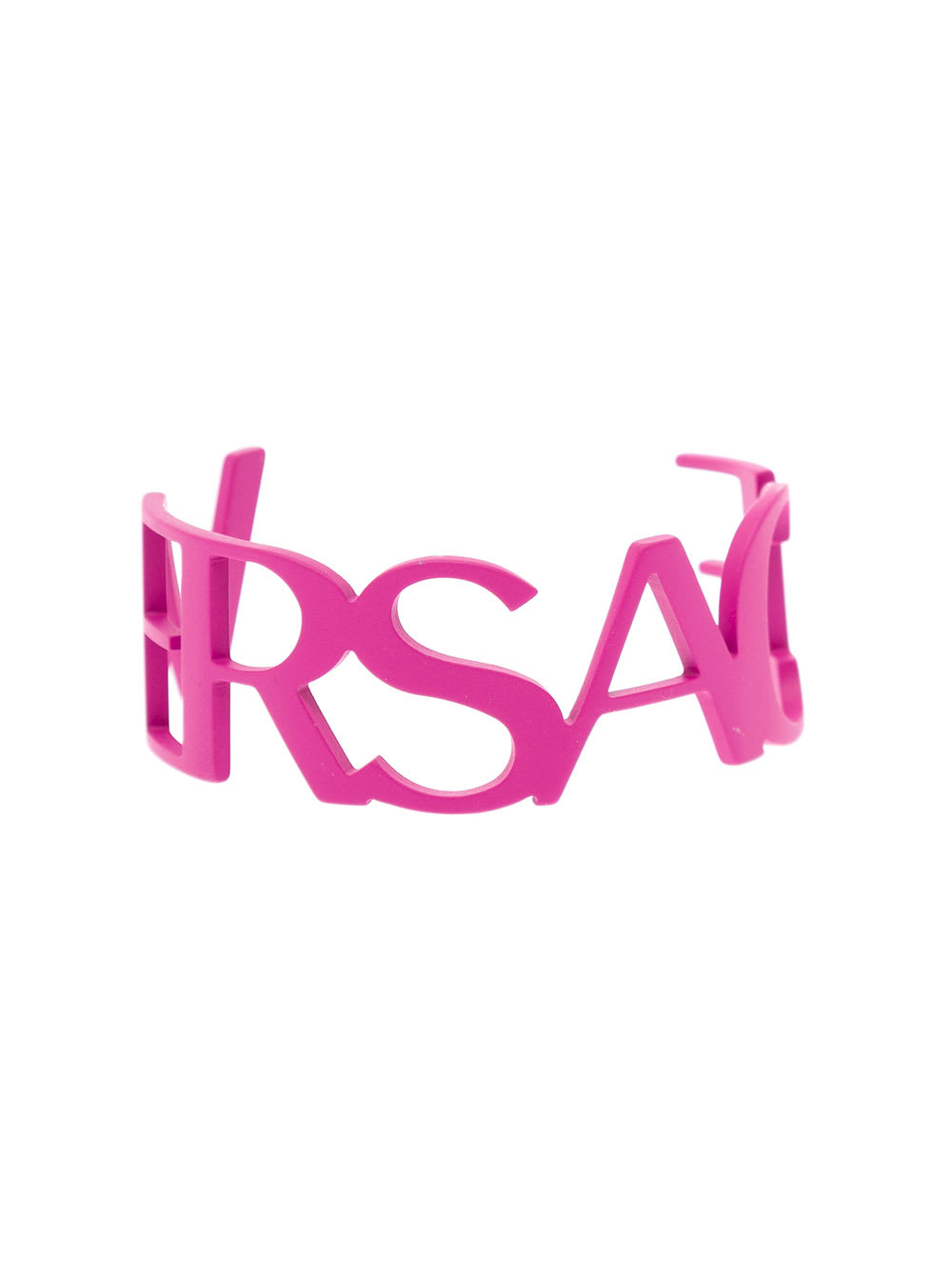 Versace Womans Pink Metal Bracelet With Logo