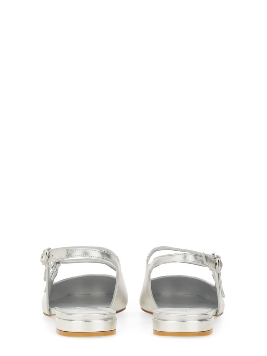 Shop Stuart Weitzman Slingback Pumps Benni In Silver