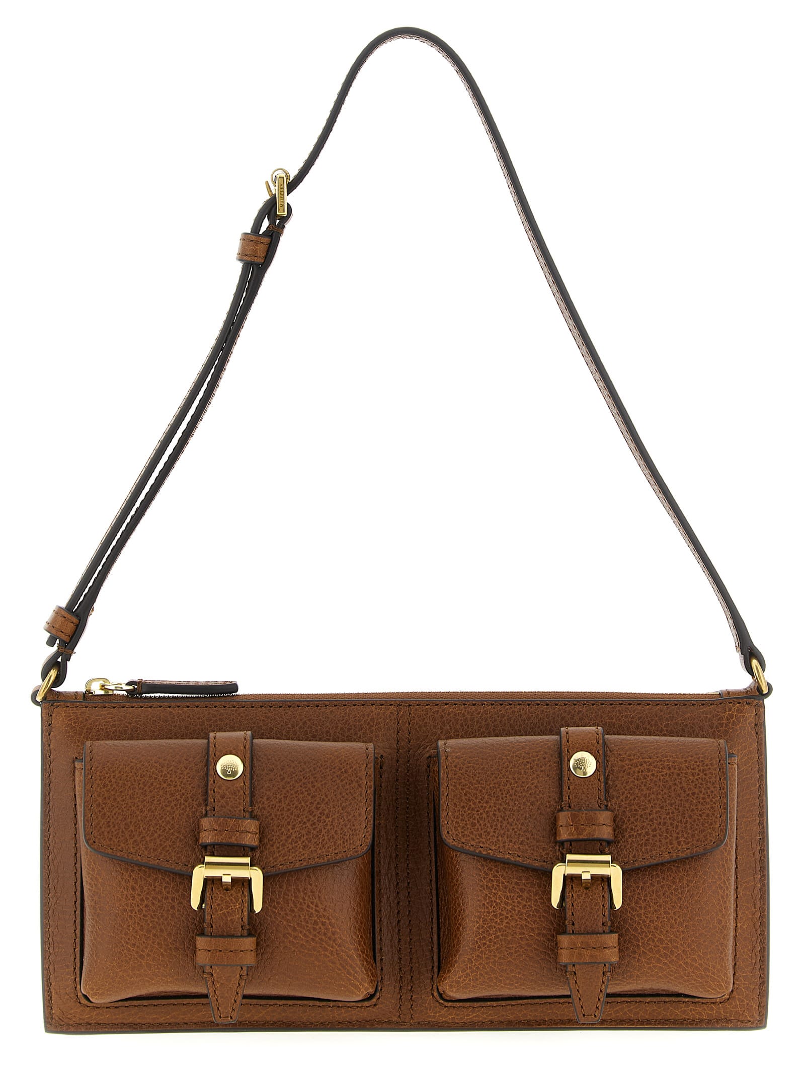 Mulberry Mini Roxanne Buckled Shoulder Bag In Brown