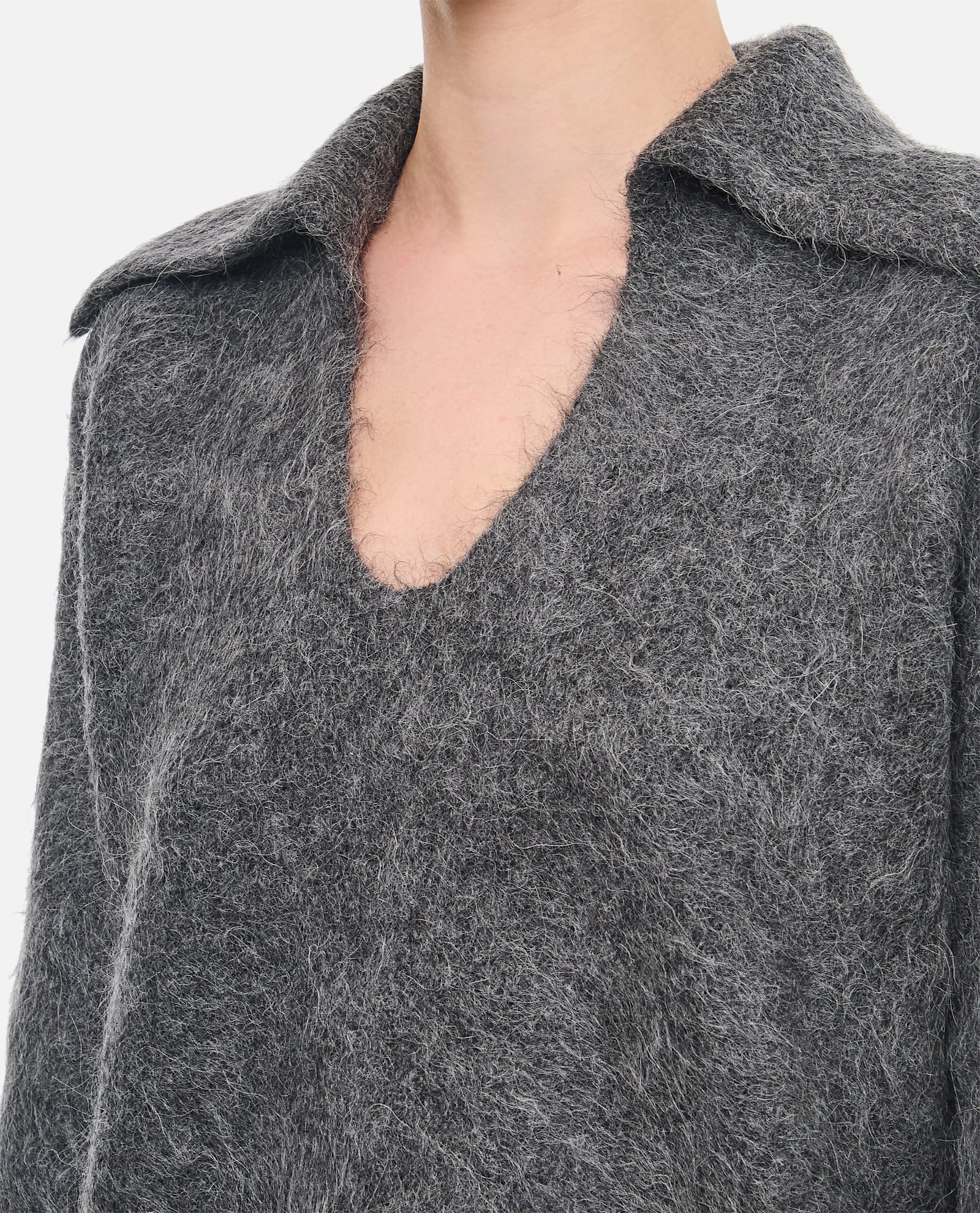 Loulou Studio Ambrose Alpaca Wool Sweater In Grey