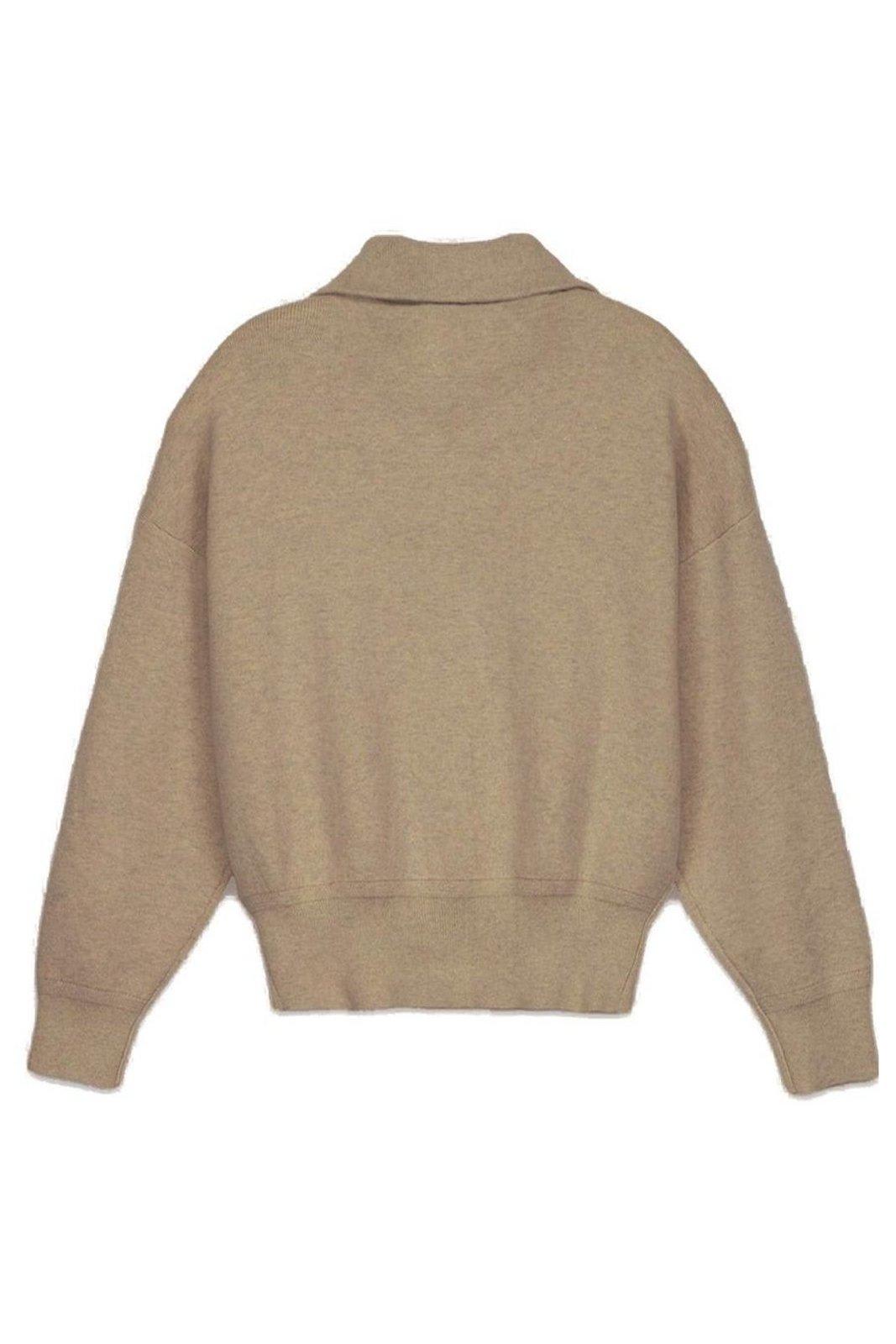 Isabel Marant Étoile Axelle Zip-up Cardigan In Brown