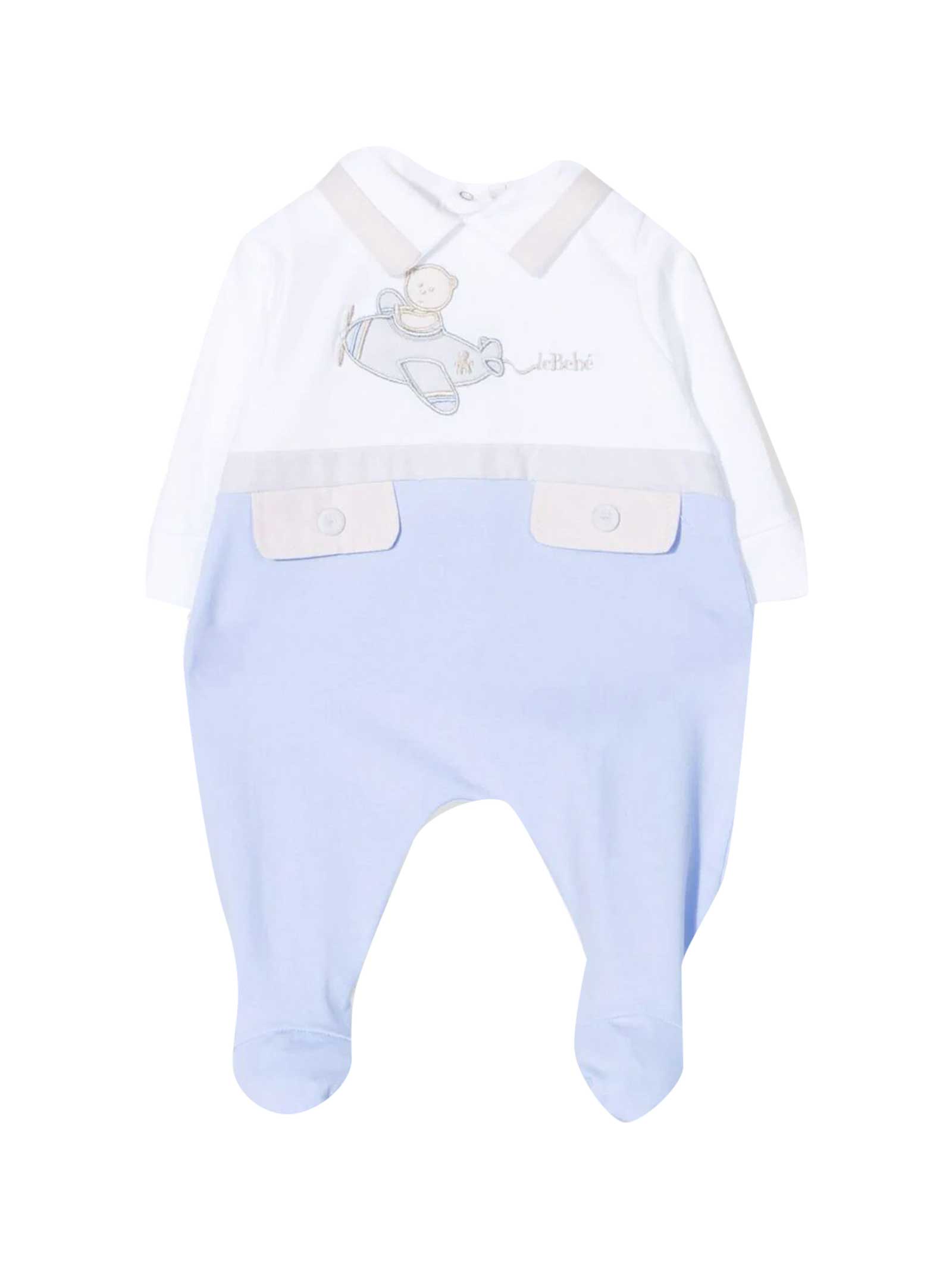 Lebebé Babies' Two-tone Blue And White Le Bebé Enfant In Bianco/azzurro