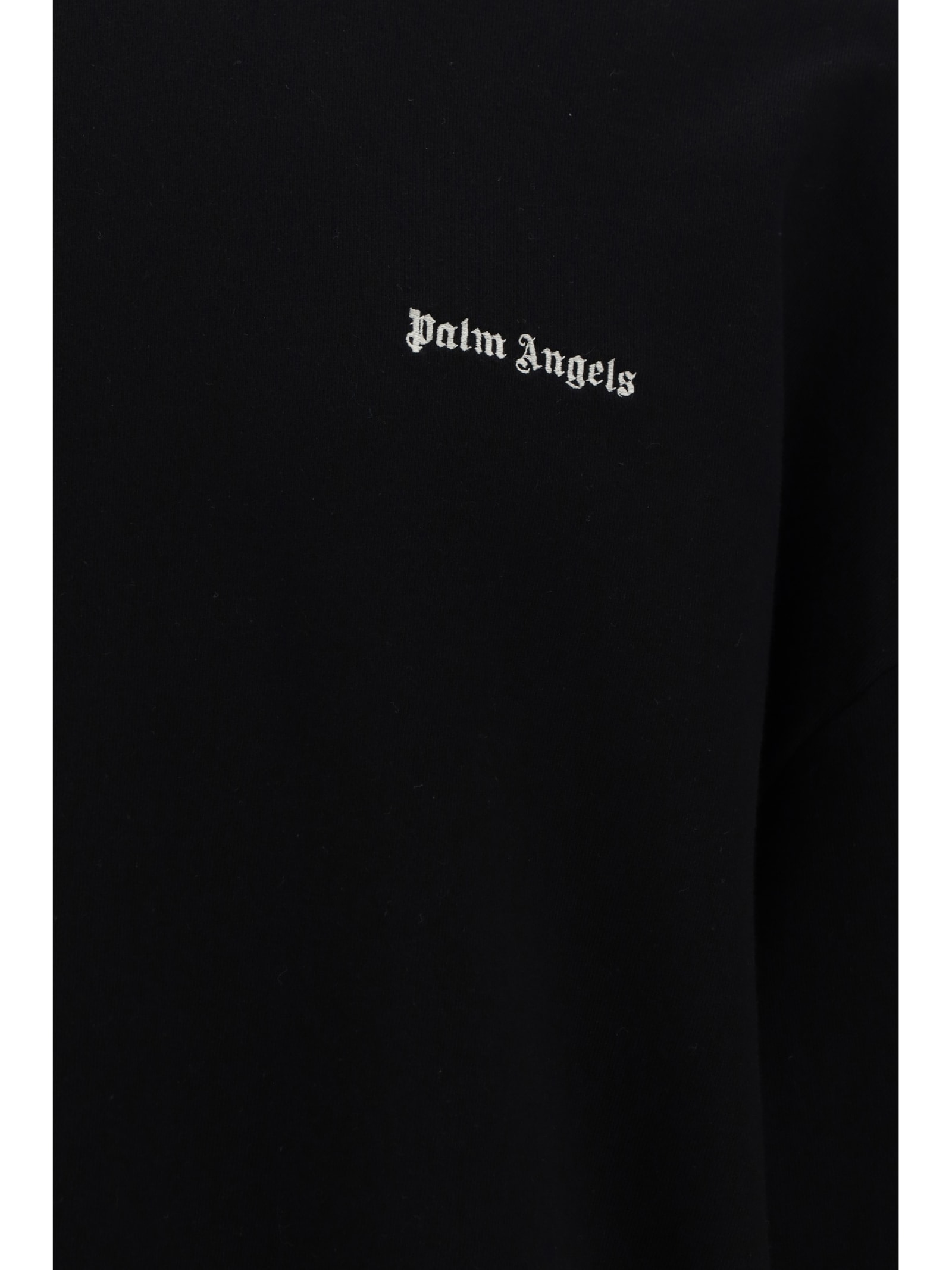 Shop Palm Angels Sweatshirt In Black Off White
