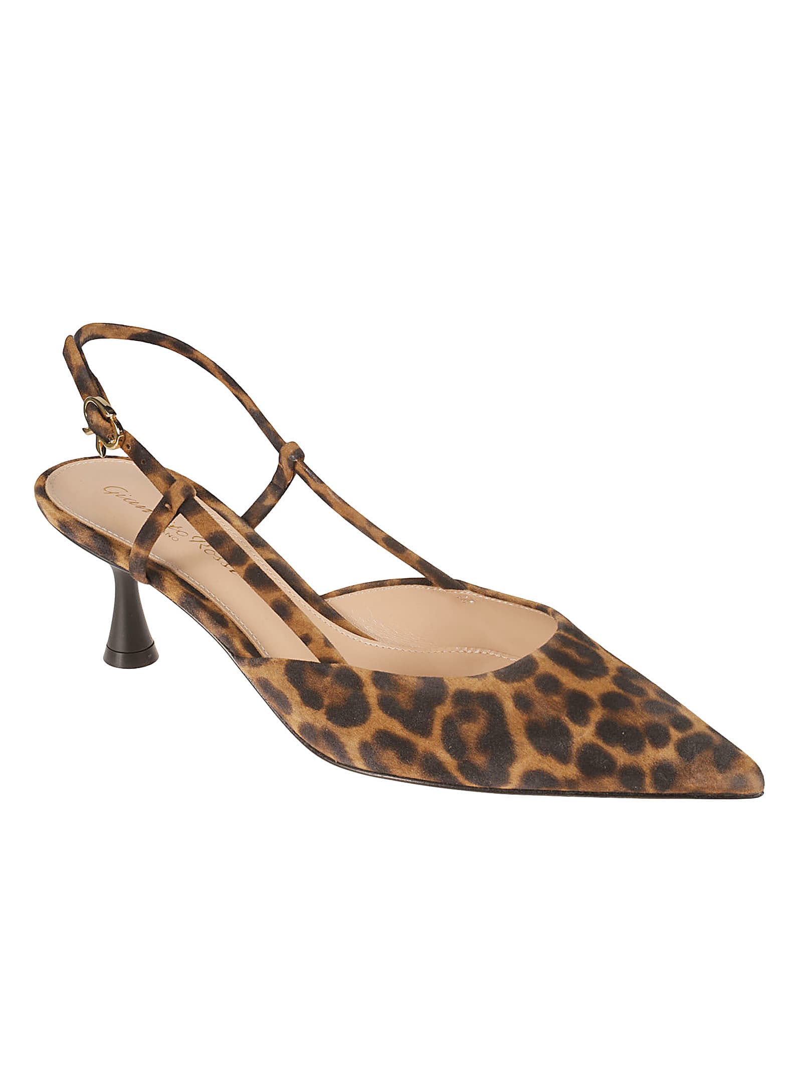 Shop Gianvito Rossi Slingback Animalier Pumps In Brown