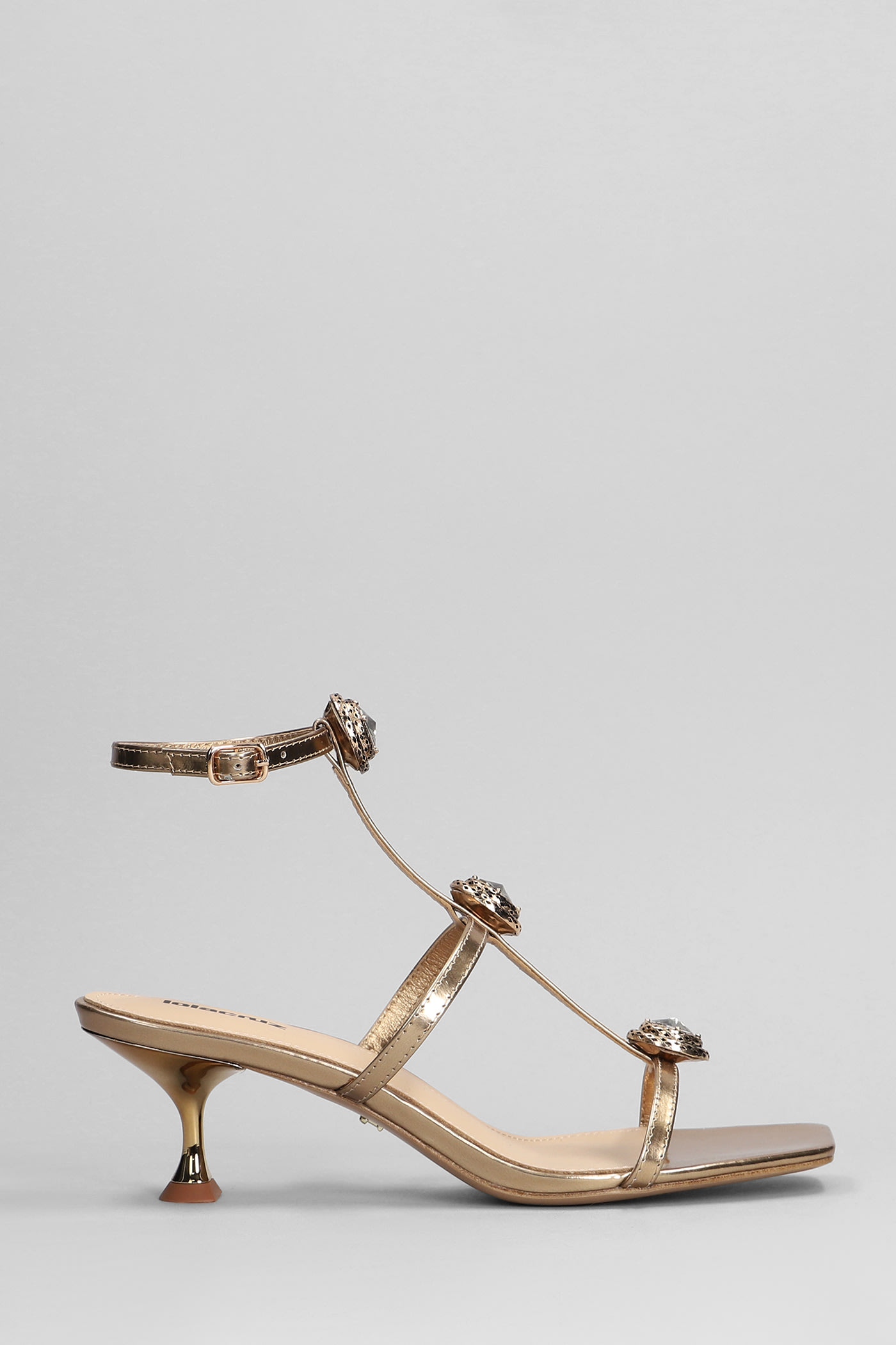 Lya 95 Sandals In Bronze Leather