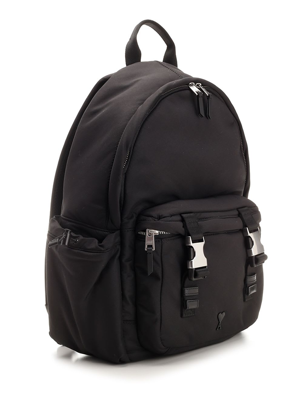 Shop Ami Alexandre Mattiussi Black Ami De Coeur Backpack