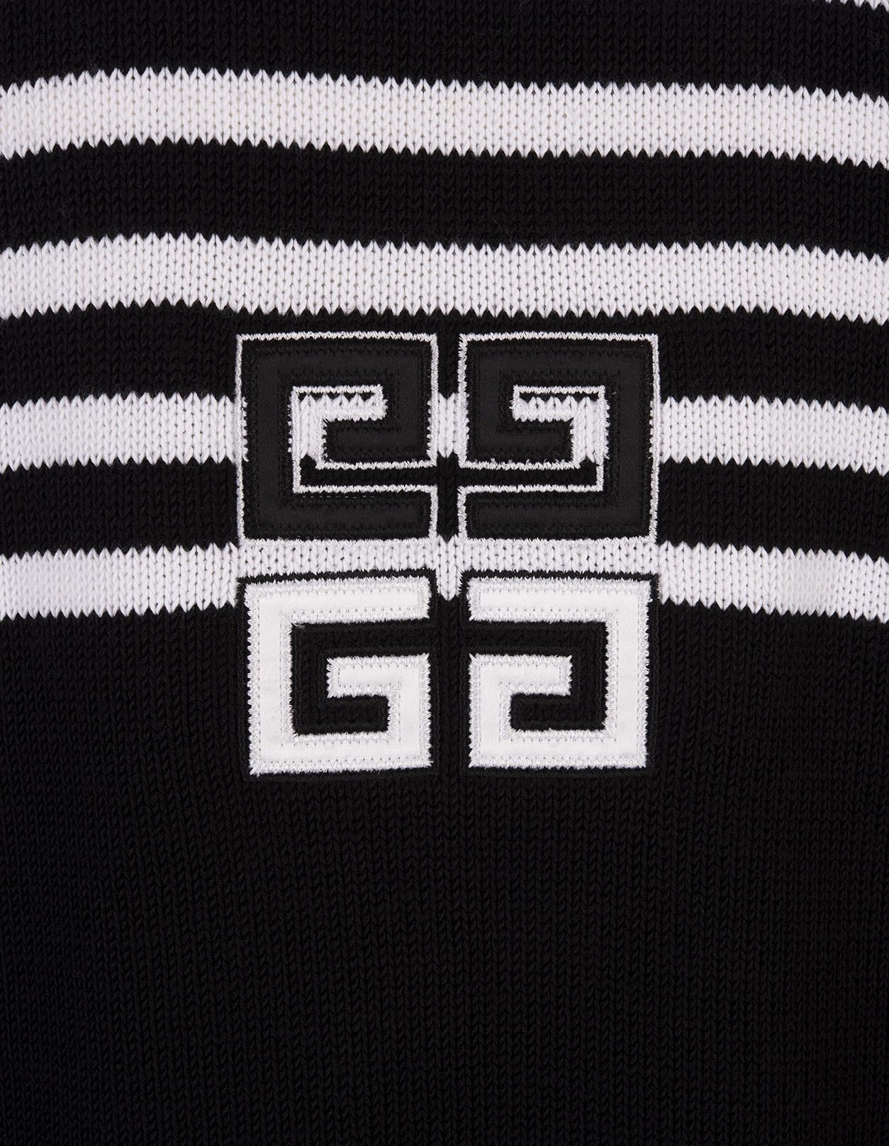 Shop Givenchy 4g Striped Cardigan In Black Cotton