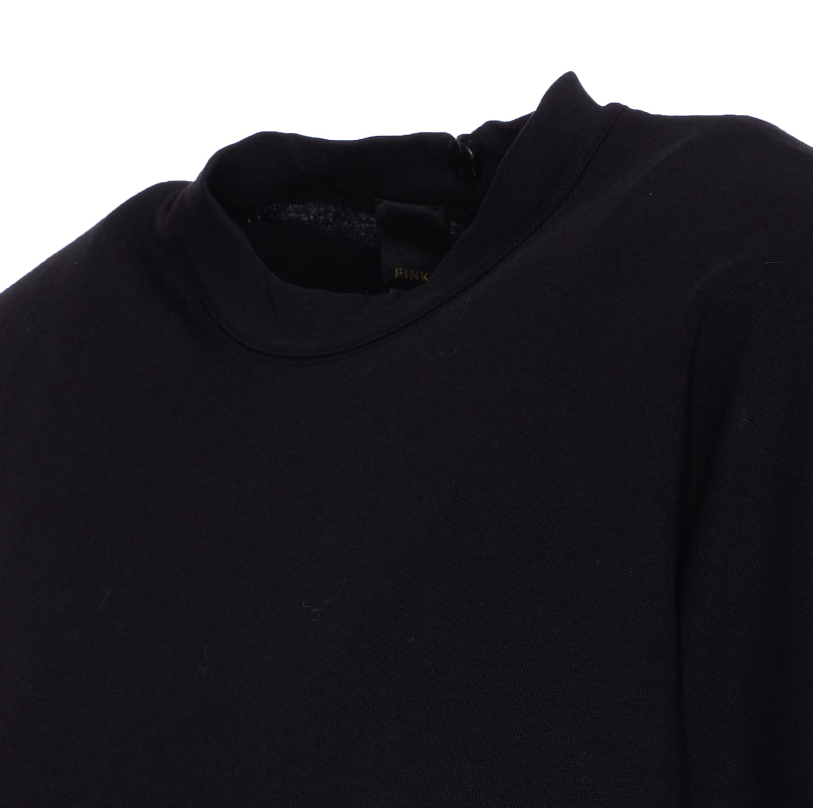 Pinko Luna Cropped T-shirt In Black