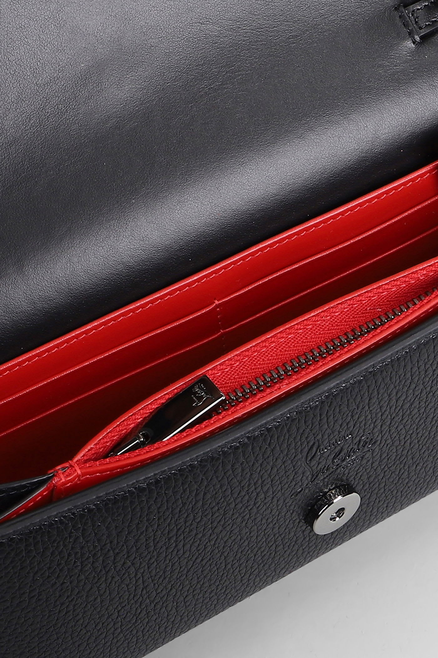 Christian Louboutin Paloma Wallet Shoulder Bag In Black Leather In Black