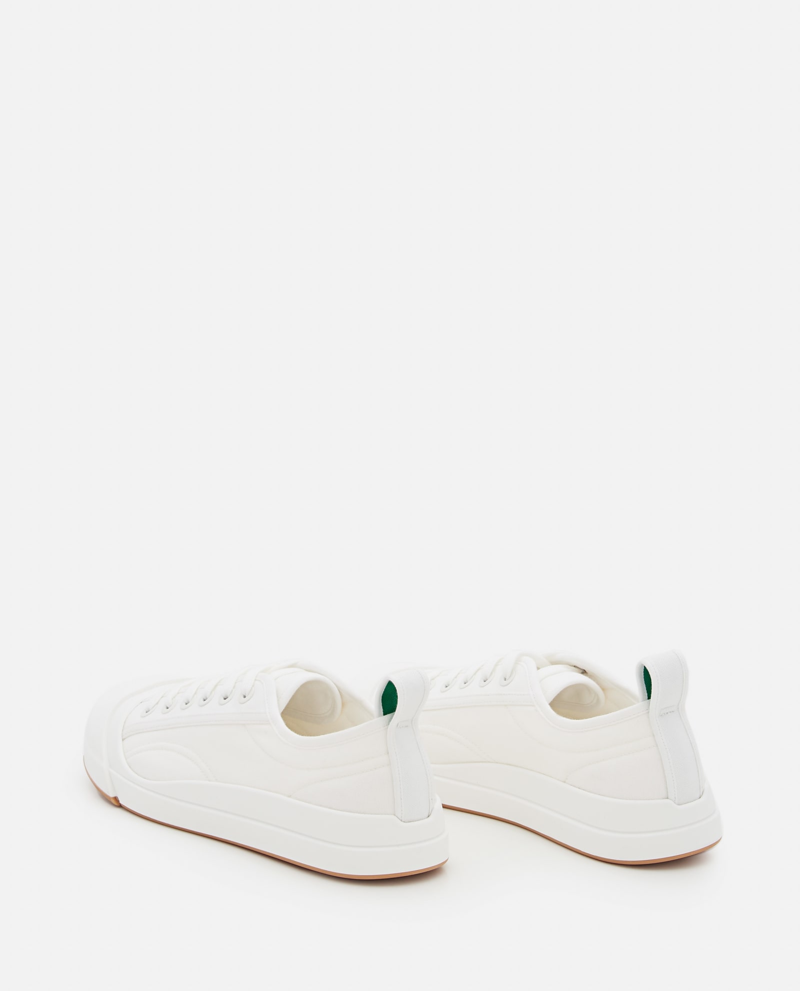 Bottega Veneta Canvas Vulcan Sneakers In Optic White