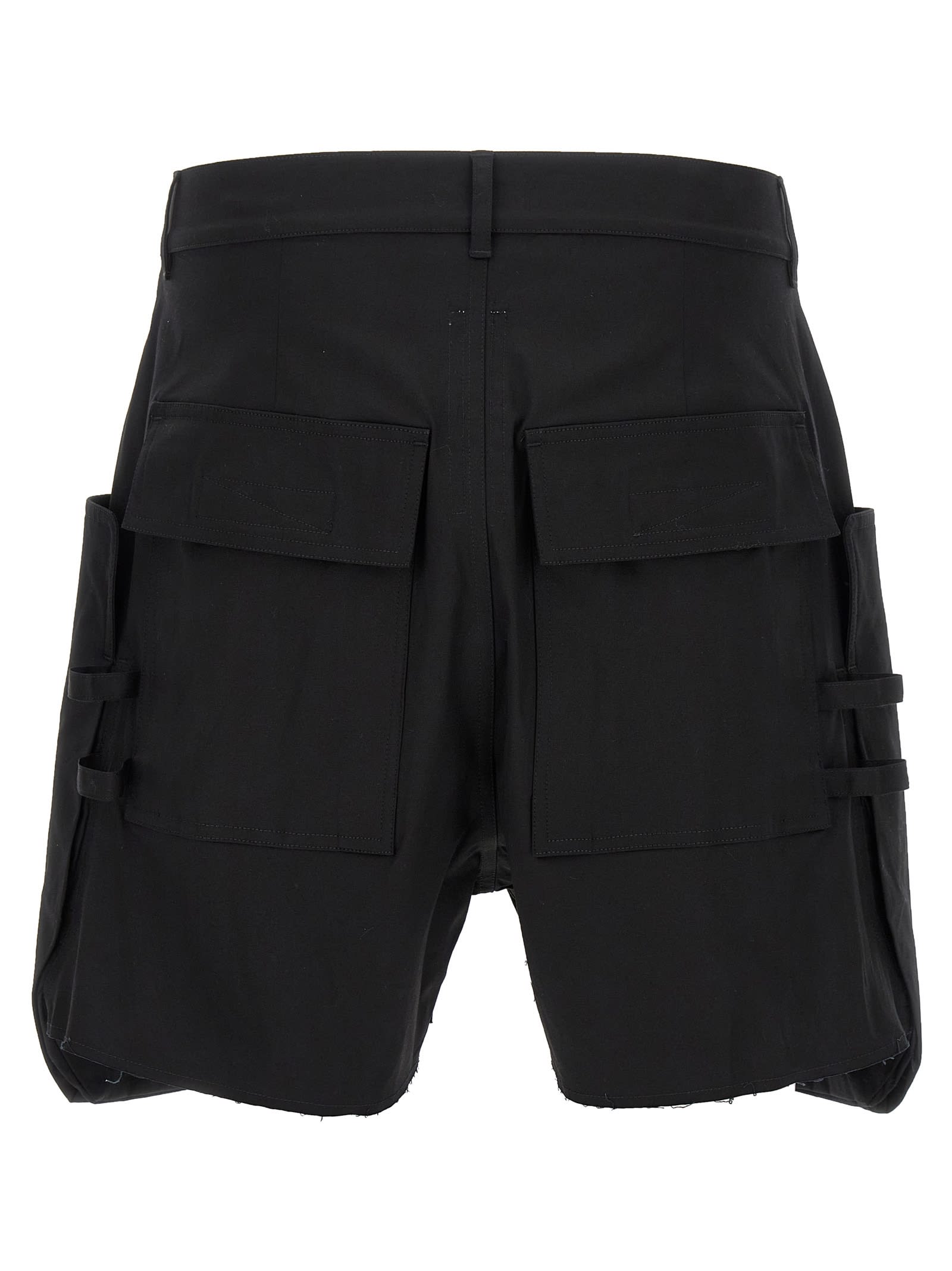 Rick Owens Stefan Cargo Bermuda Shorts In Black